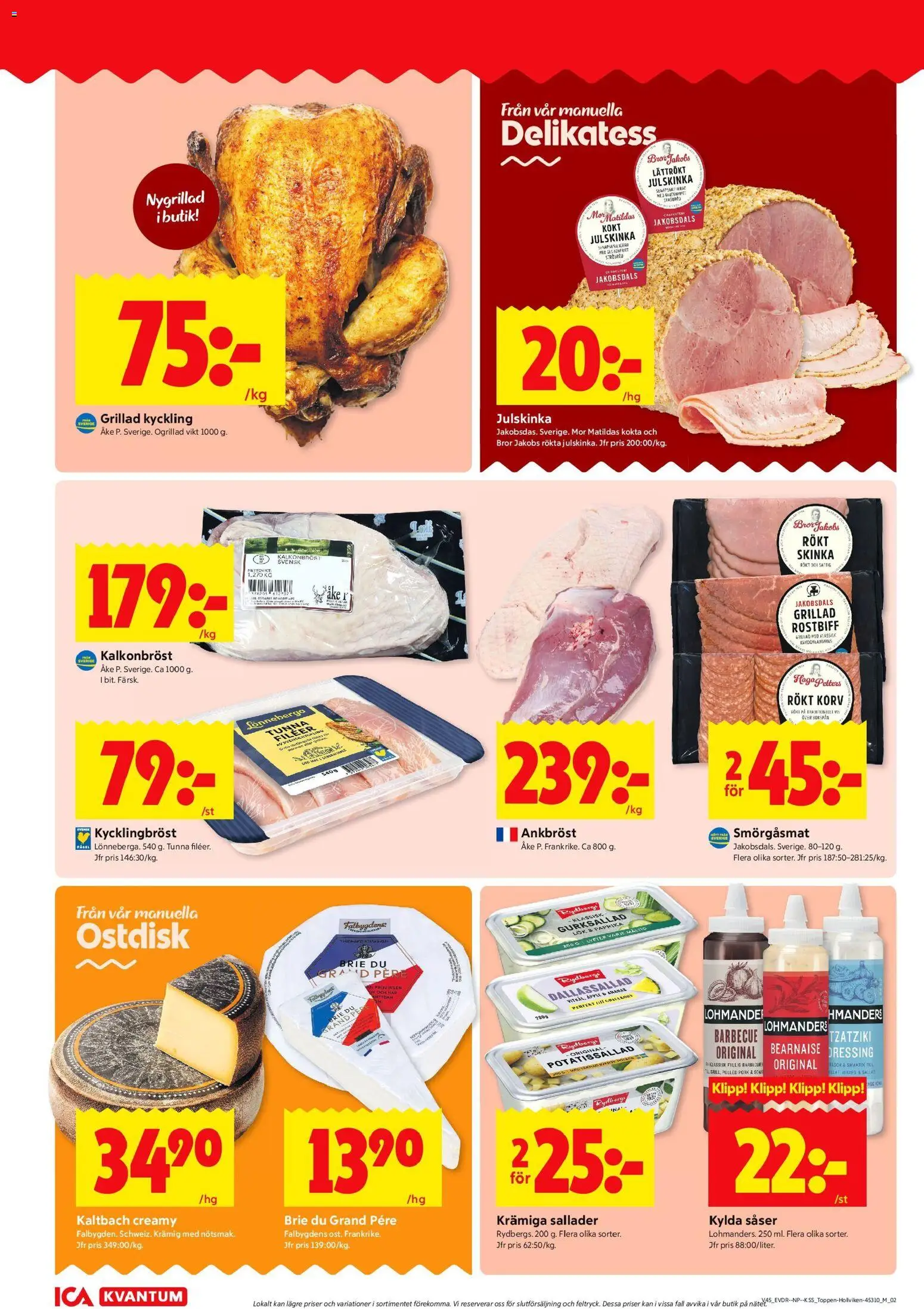 ICA Kvantum reklamblad aktuell från 03.11.2025 | Sida: 6 | Produkter: Potatissallad, Tzatziki, Äpple, Sallad