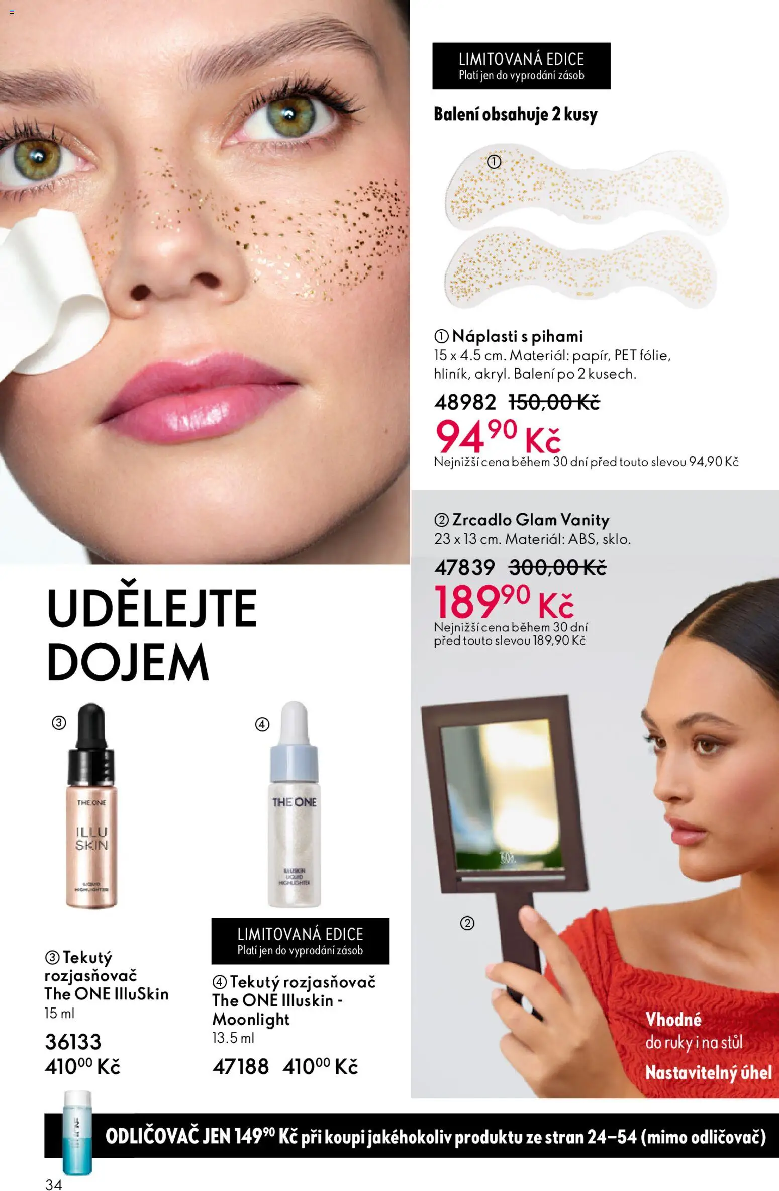 Oriflame katalog č.01/2026 od 30.12.2025 | Strana: 34 | Produkty: Stůl, Zrcadlo, Rozjasňovač