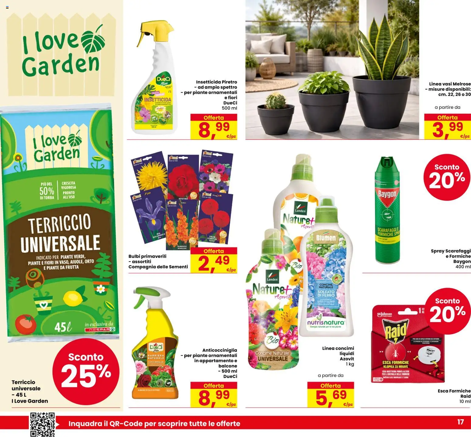 Volantino Despar del 05.03.2026 | Pagina: 17 | Prodotti: Frutta, Olio, Terriccio, Insetticida