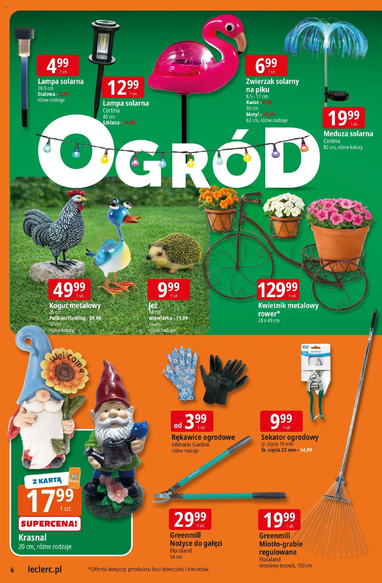 E.Leclerc gazetka - Zielona Góra od 10.03.2026 | Strona: 6 | Produkty: Karta, Lampa solarna, Sekator, Lampa