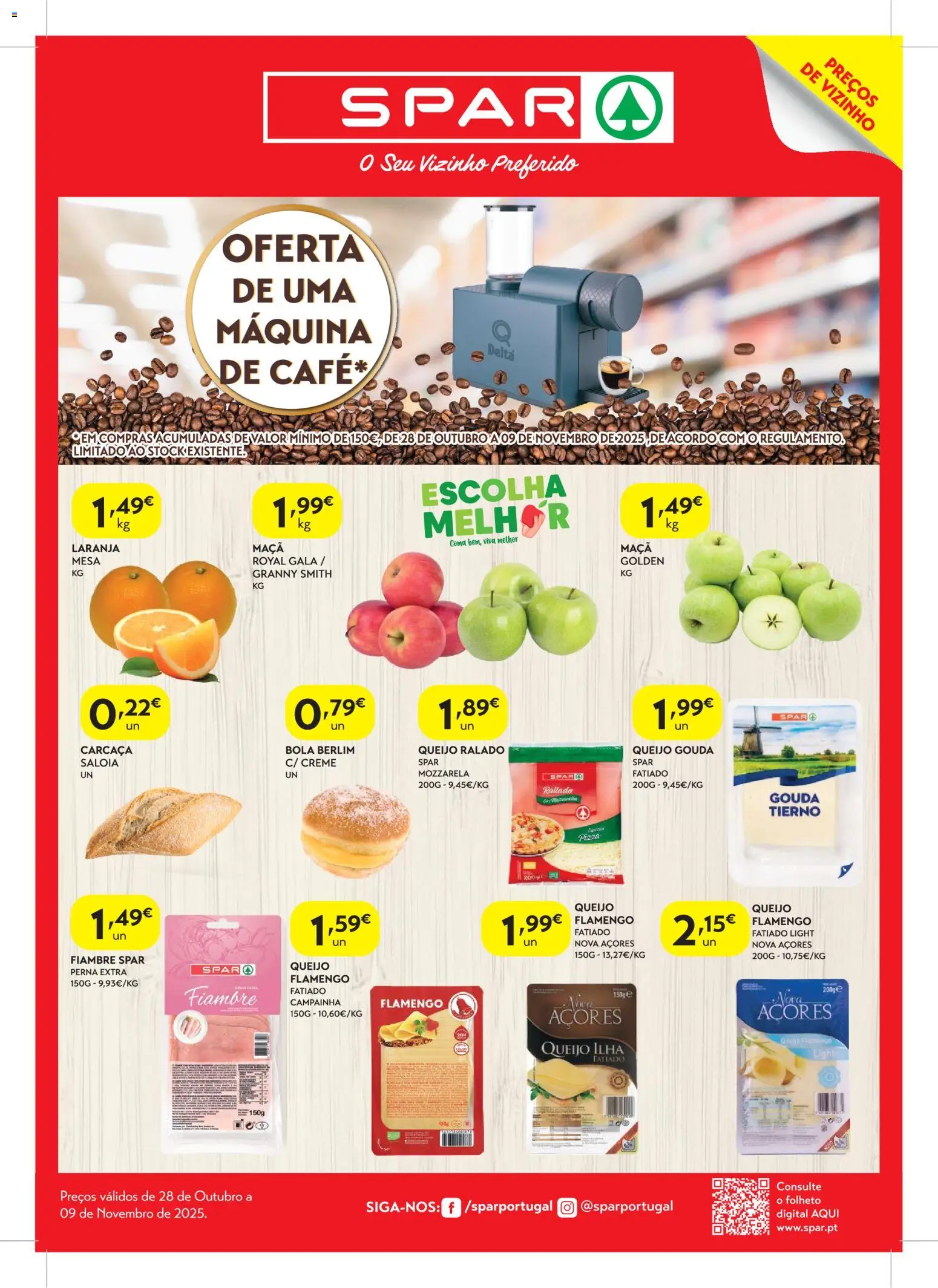 Spar - folheto │ válido de 28.10.2025 | Página: 1 | Produtos: Campainha, Mesa, Maça, Creme