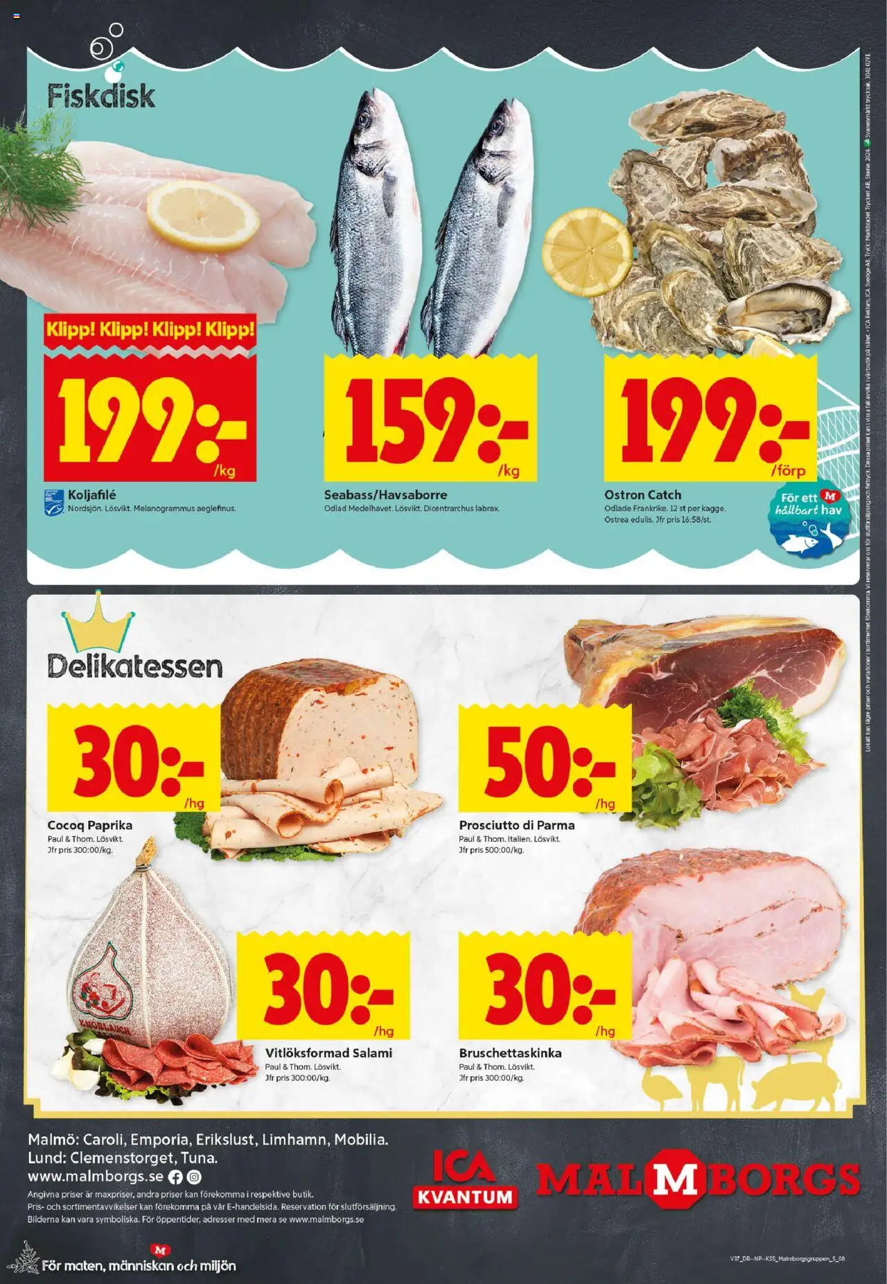 ICA Kvantum reklamblad aktuell från 08.09.2025 | Sida: 8 | Produkter: Håv, Salami