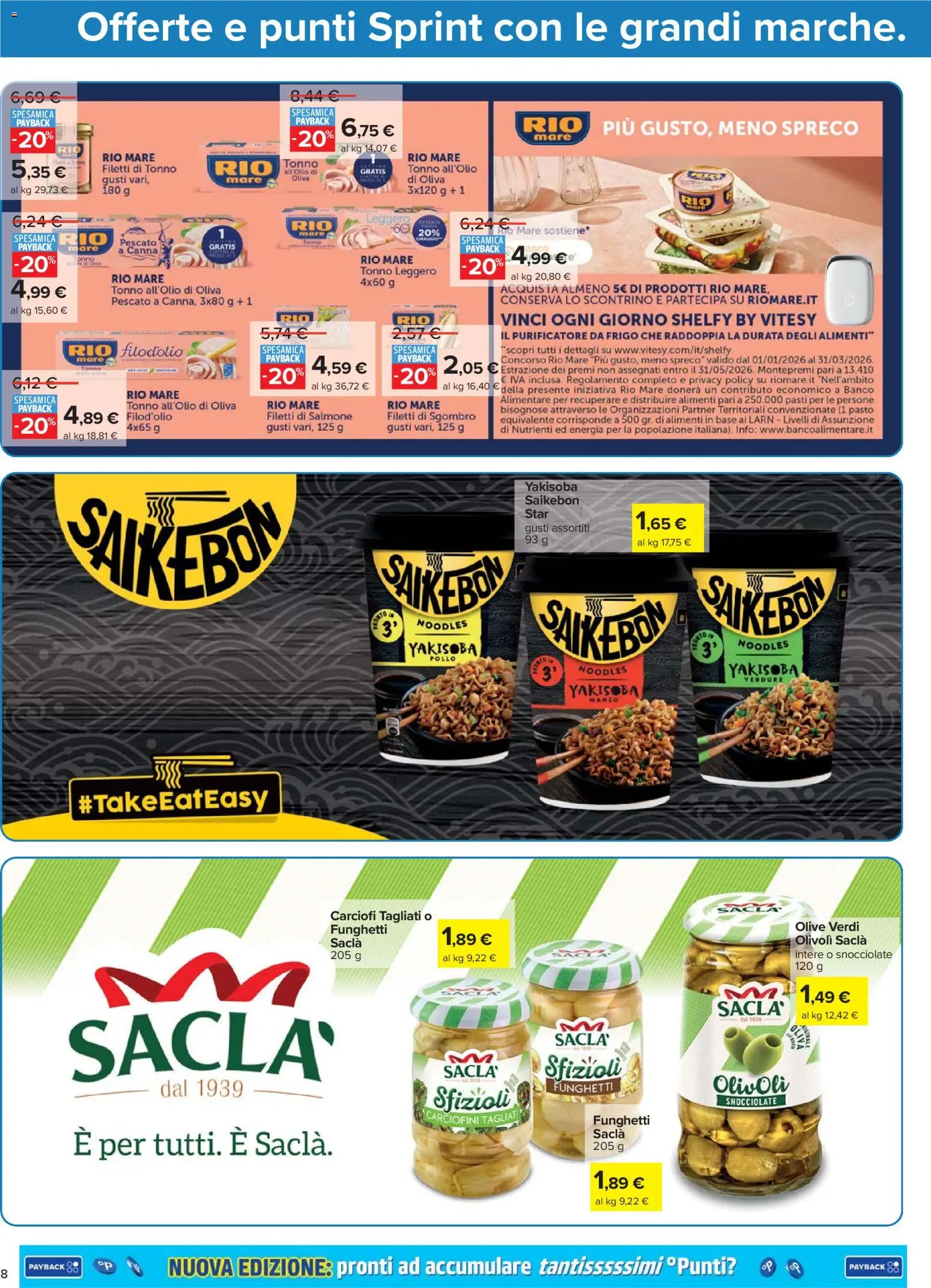 Volantino Carrefour del 02.01.2026 | Pagina: 8 | Prodotti: Pollo, Salmone, Olive, Carciofi