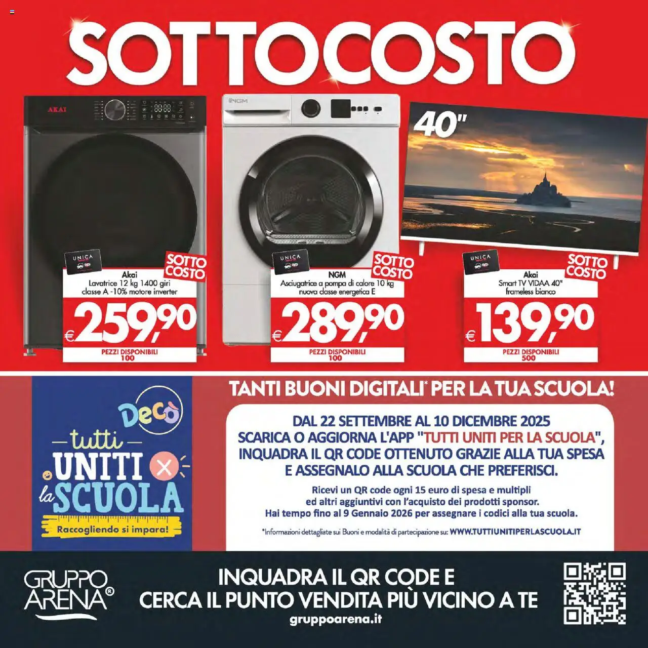 Volantino Decò del 14.10.2025 | Pagina: 42 | Prodotti: Tè, Lavatrice, Asciugatrice, TV