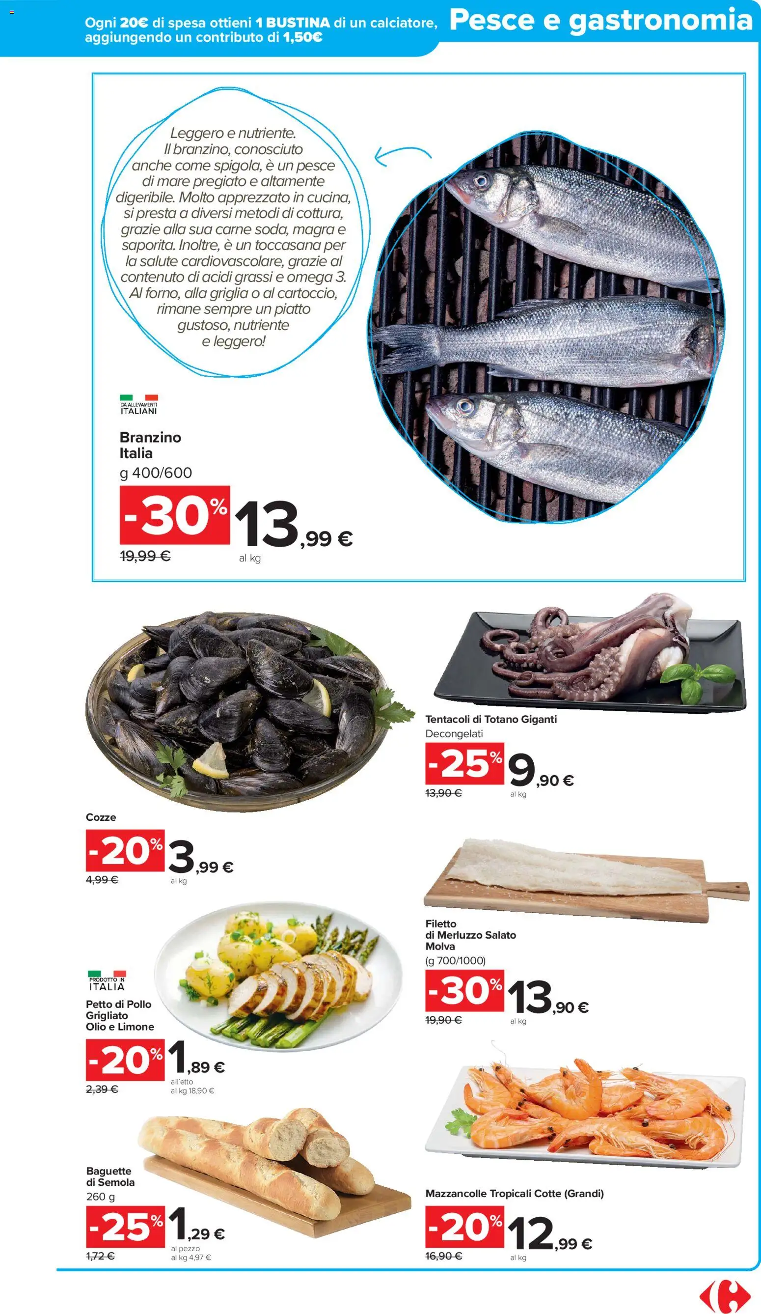 Volantino Carrefour del 17.11.2025 | Pagina: 7 | Prodotti: Pesce, Limone, Olio, Griglia