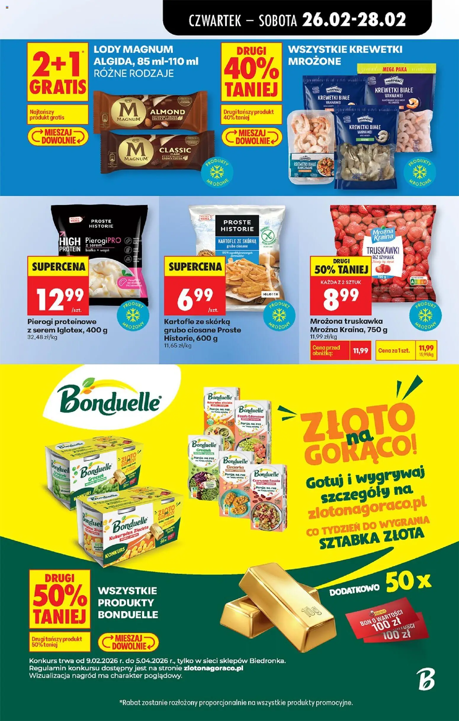 Biedronka gazetka - Oferta w tym tygodniu od 26.02.2026 | Strona: 39 | Produkty: Pierogi, Krewetki mrożone, Truskawki, Lody
