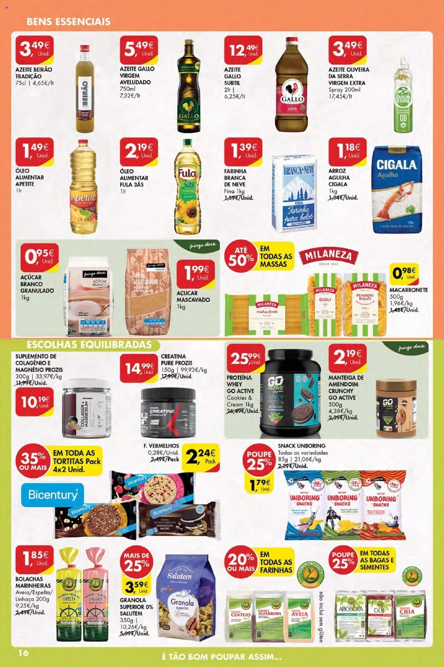 Pingo Doce Poupe Esta Semana Açores │ válido de 20.11.2025 | Página: 16 | Produtos: Aveia, Azeite, Granola, Creatina