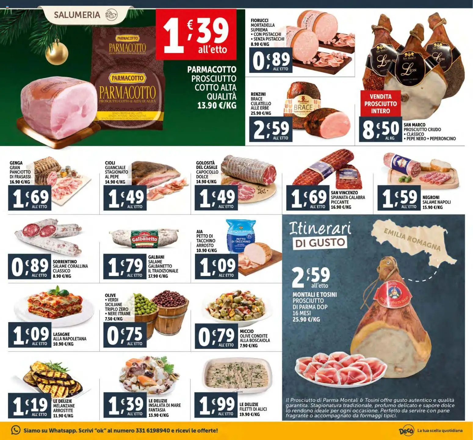 Volantino Decò del 15.12.2025 | Pagina: 11 | Prodotti: Pepe, Latte, Olive, Prosciutto