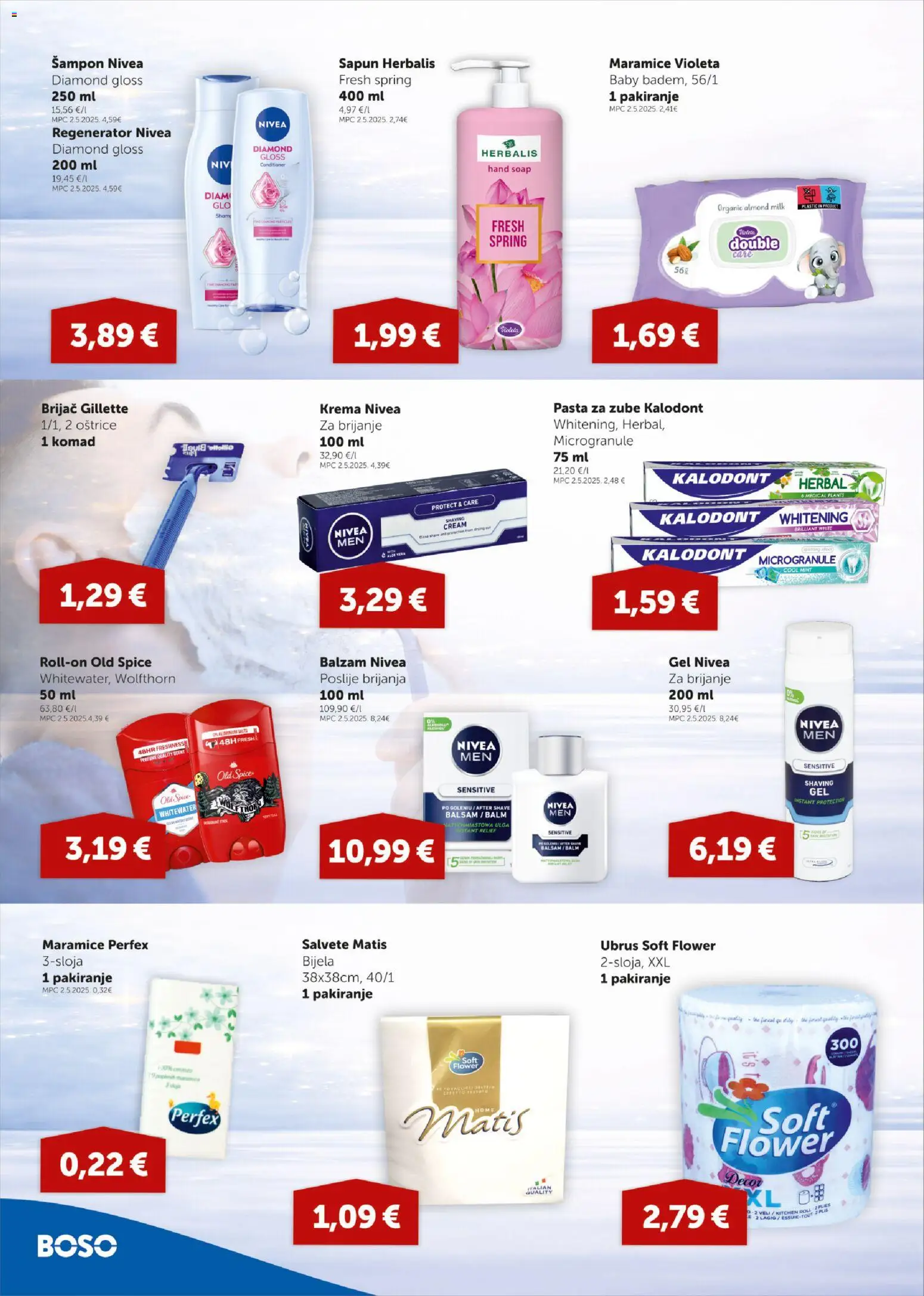 Boso katalog | vrijedi od 23.04.2026 | Stranica: 16 | Proizvodi: Šampon, Pasta za zube, Salvete, Pasta