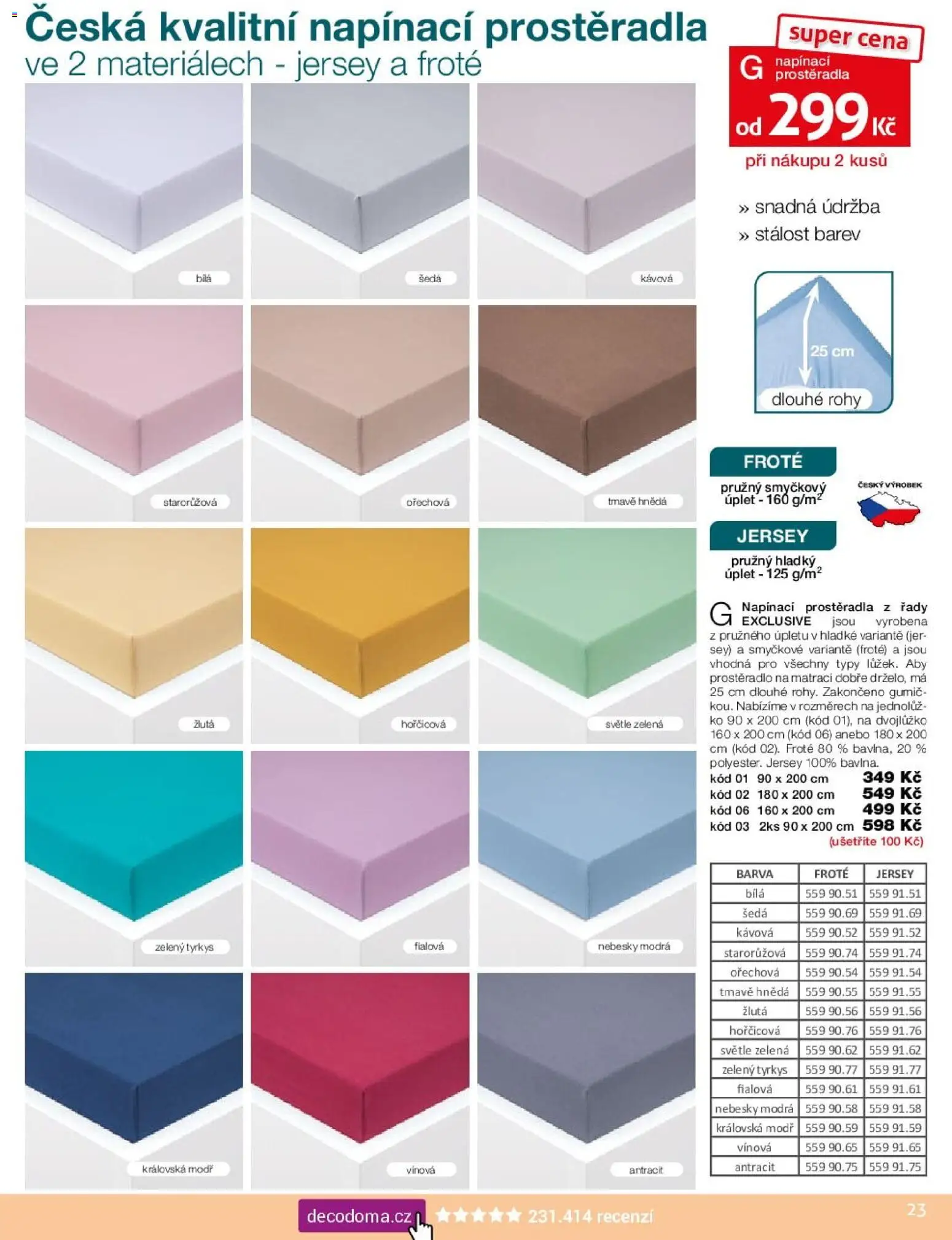 Decodoma katalog od 16.02.2026 | Strana: 23 | Produkty: Prostěradla, Prostěradlo
