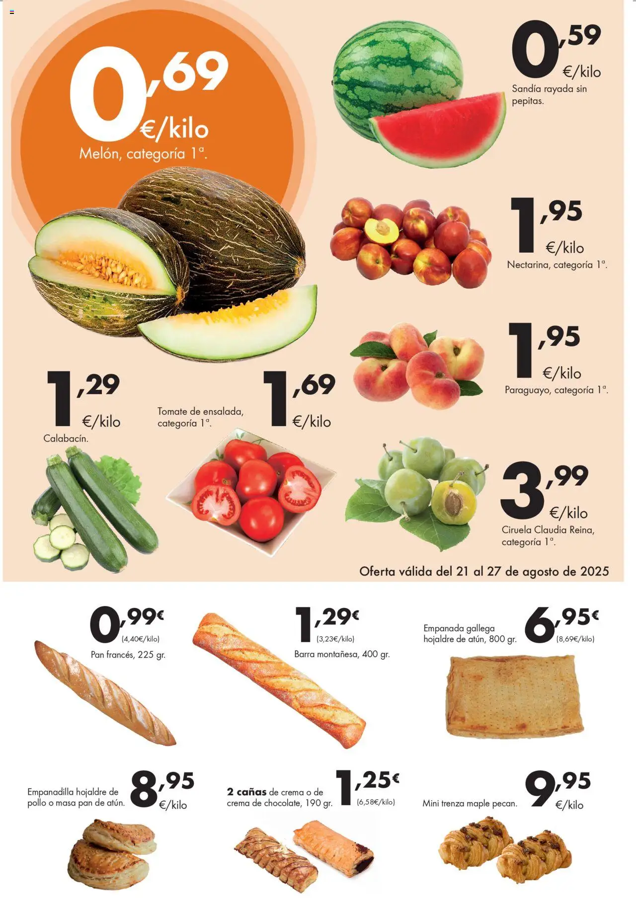 Lupa Supermercados folleto │ válido desde el 21.08.2025 | Página: 4 | Productos: Pan, Crema, Sandía