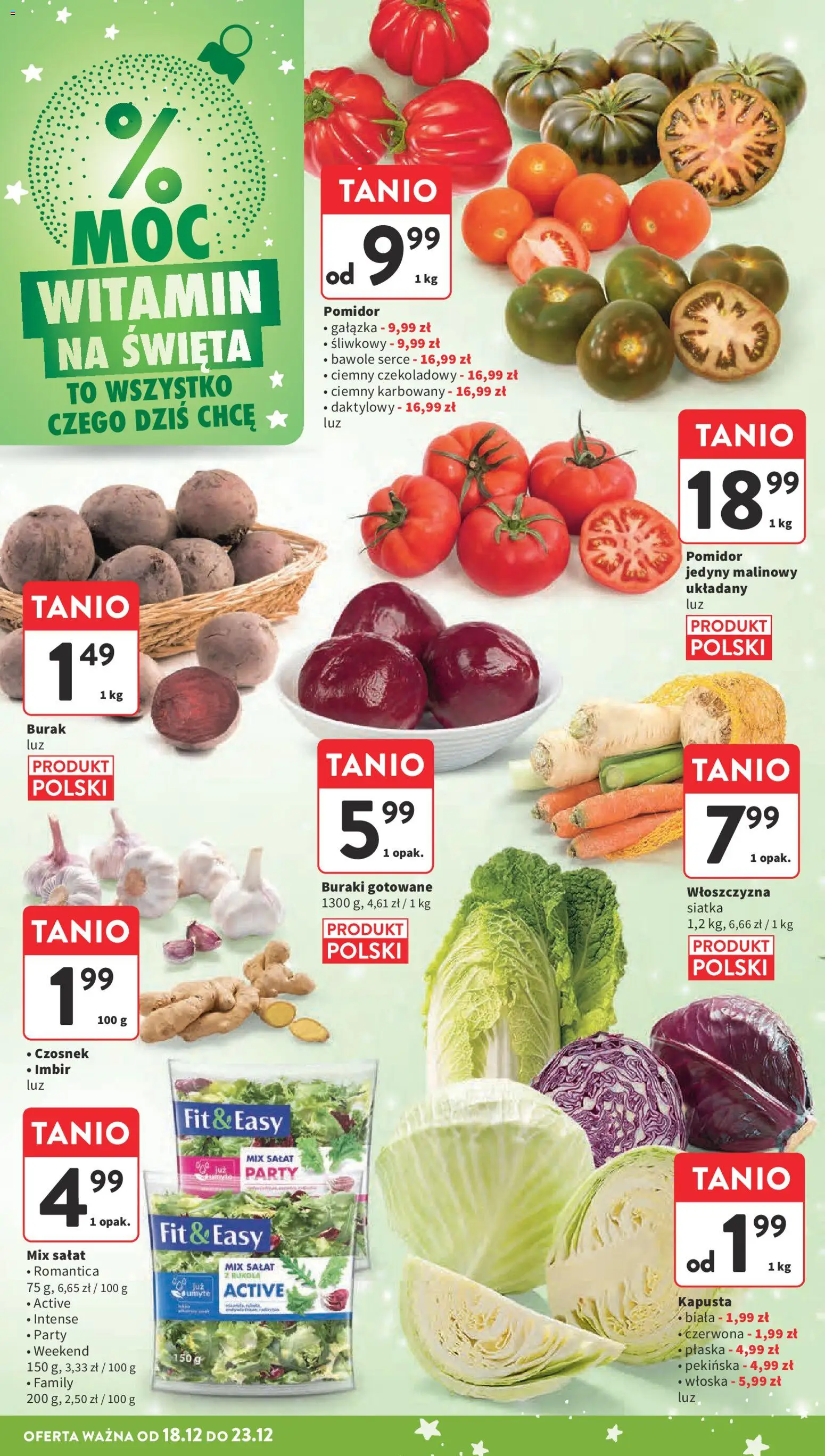 Intermarche Gazetka od 18.12.2025 | Strona: 32 | Produkty: Czosnek, Kapusta, Imbir, Buraki