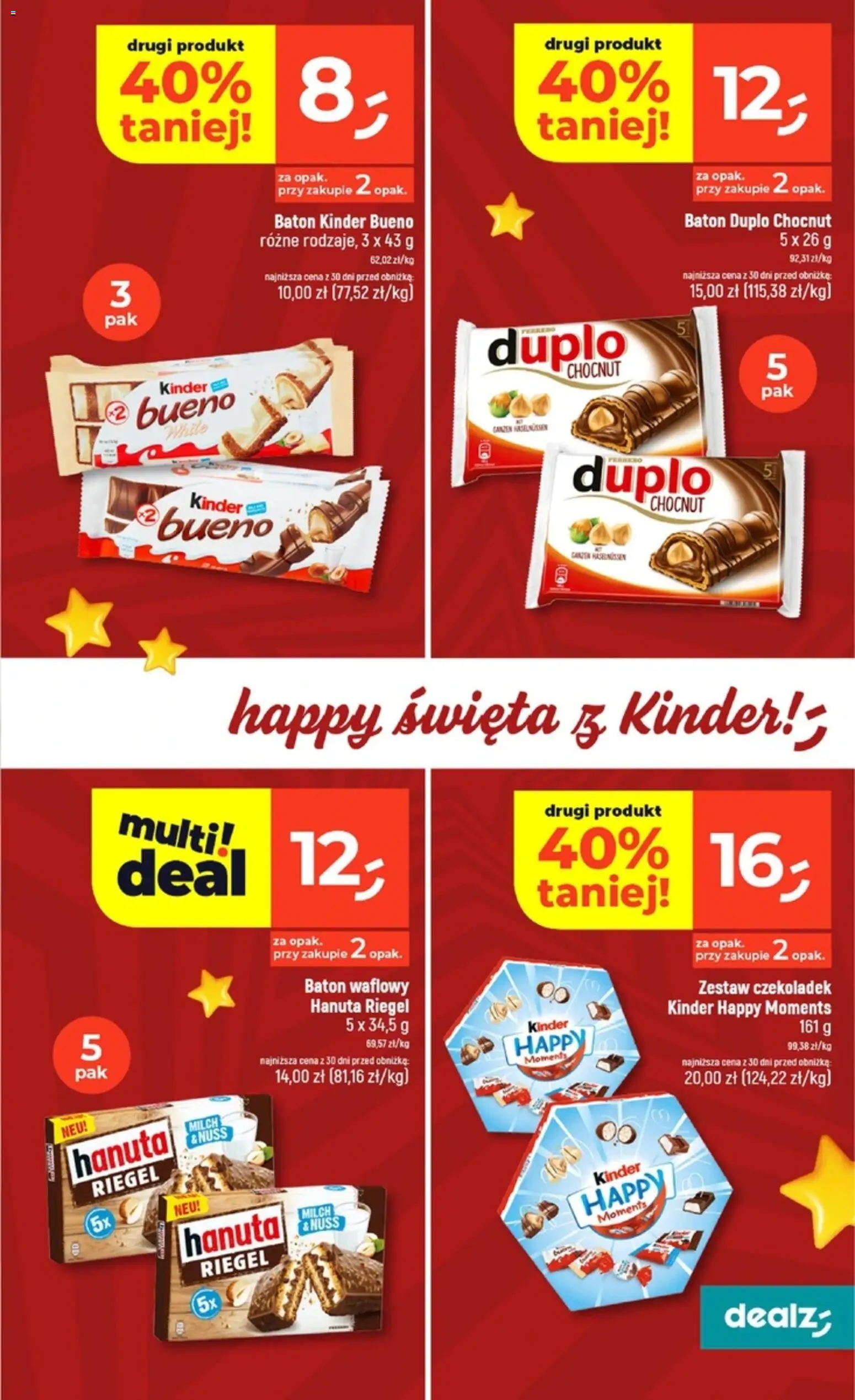 Dealz Gazetka od 18.12.2025 | Strona: 23 | Produkty: Kinder Bueno, Baton