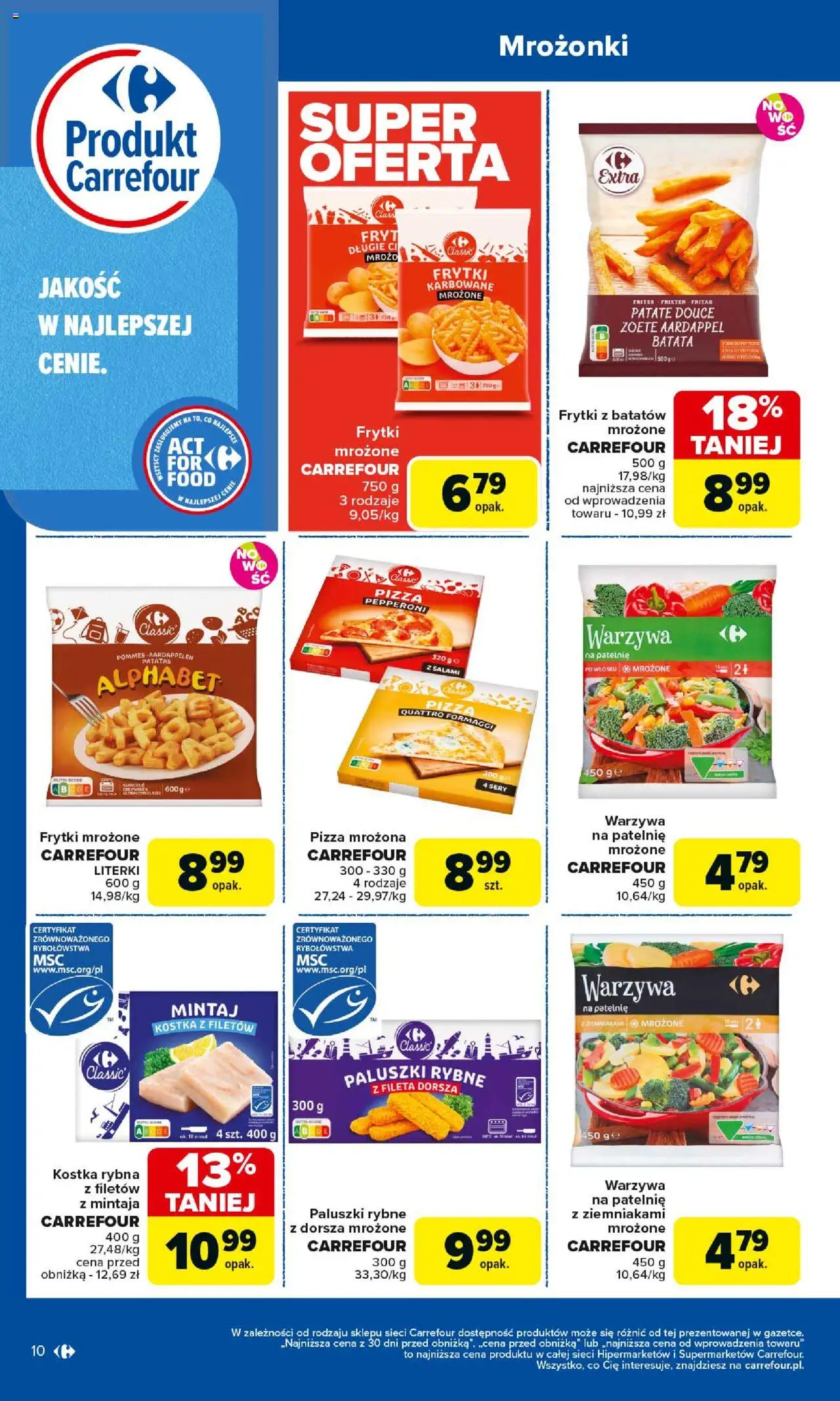 Carrefour Gazetka - Produkt Carrefour od 25.08.2025 | Strona: 10 | Produkty: Rybna, Paluszki rybne, Frytki karbowane, Salami