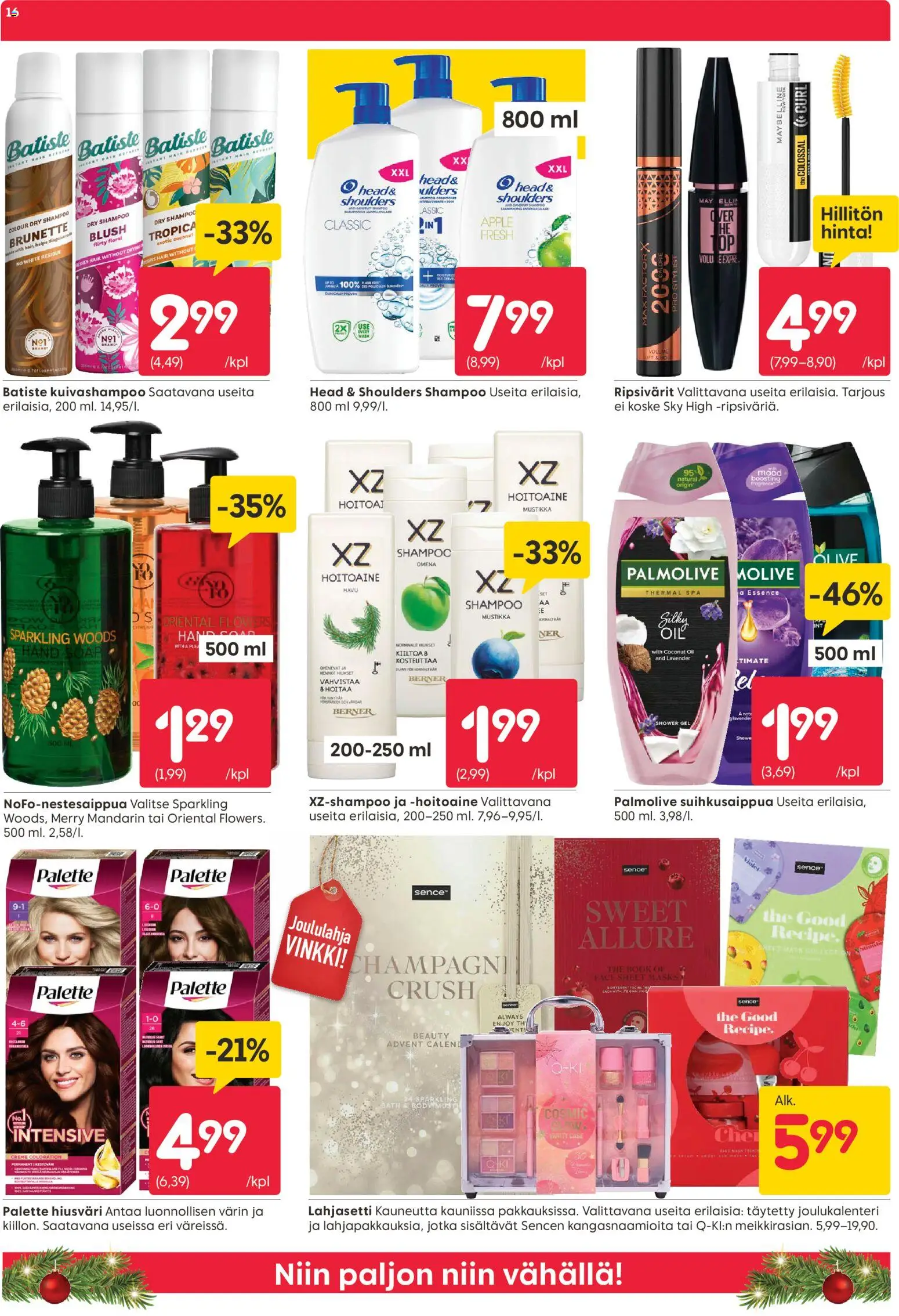 Rusta - Black Friday – voimassa 17.11.2025 alkaen | Sivu: 16 | Tuotteet: Joulukalenteri, Shampoo, Hoitoaine, Kuivashampoo