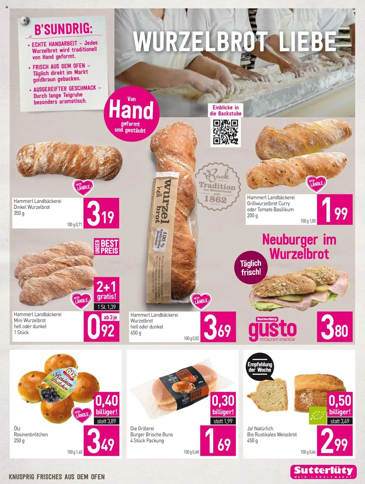 Sutterlüty Flugblatt gültig ab 07.08.2025 | Seite: 9 | Produkte: Rosinen, Ofen, Brot