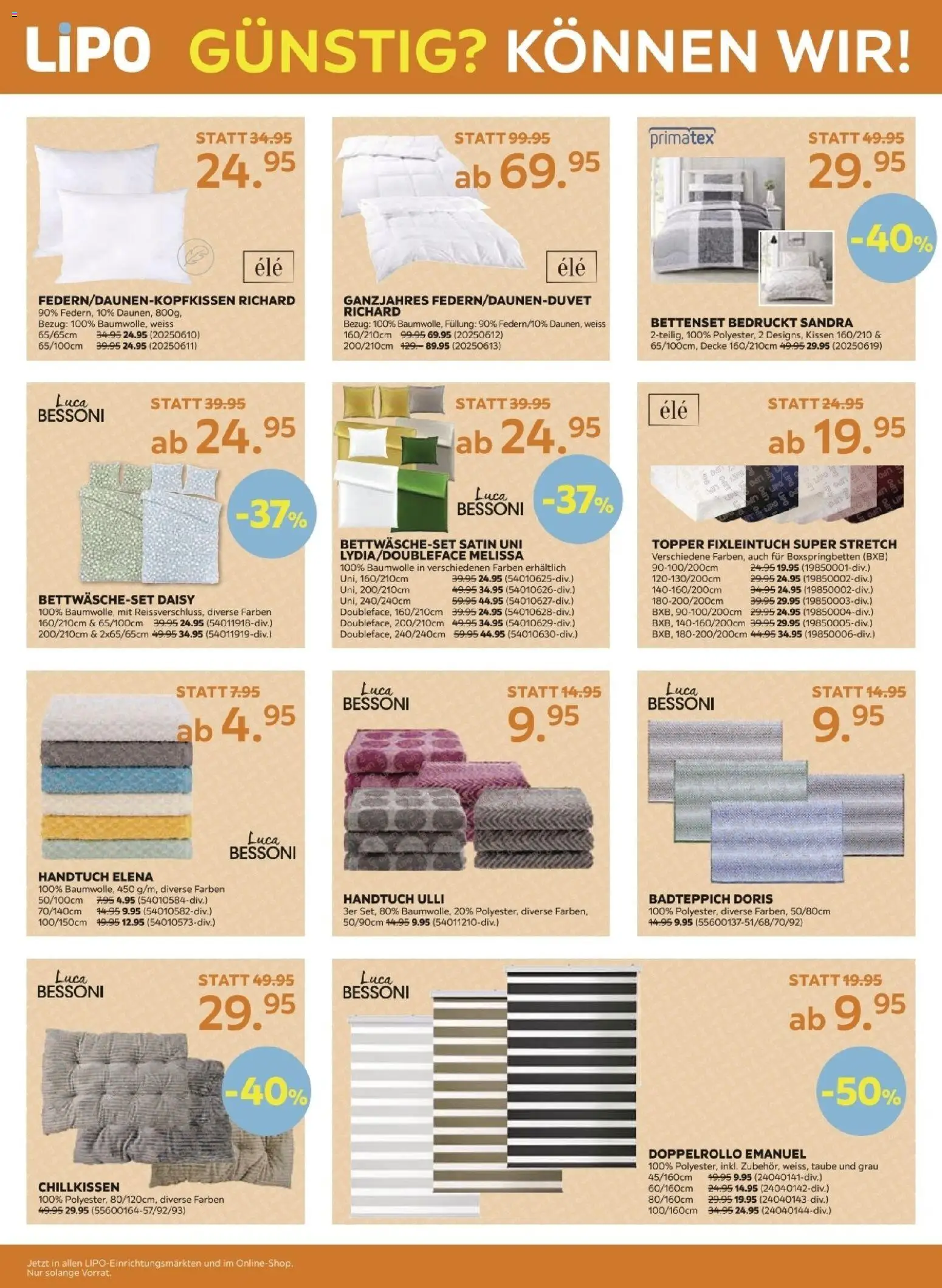 Lipo aktionen – gültig ab 10.03.2026 | Seite: 10 | Produkte: Kissen, Decke, Topper, Bettenset