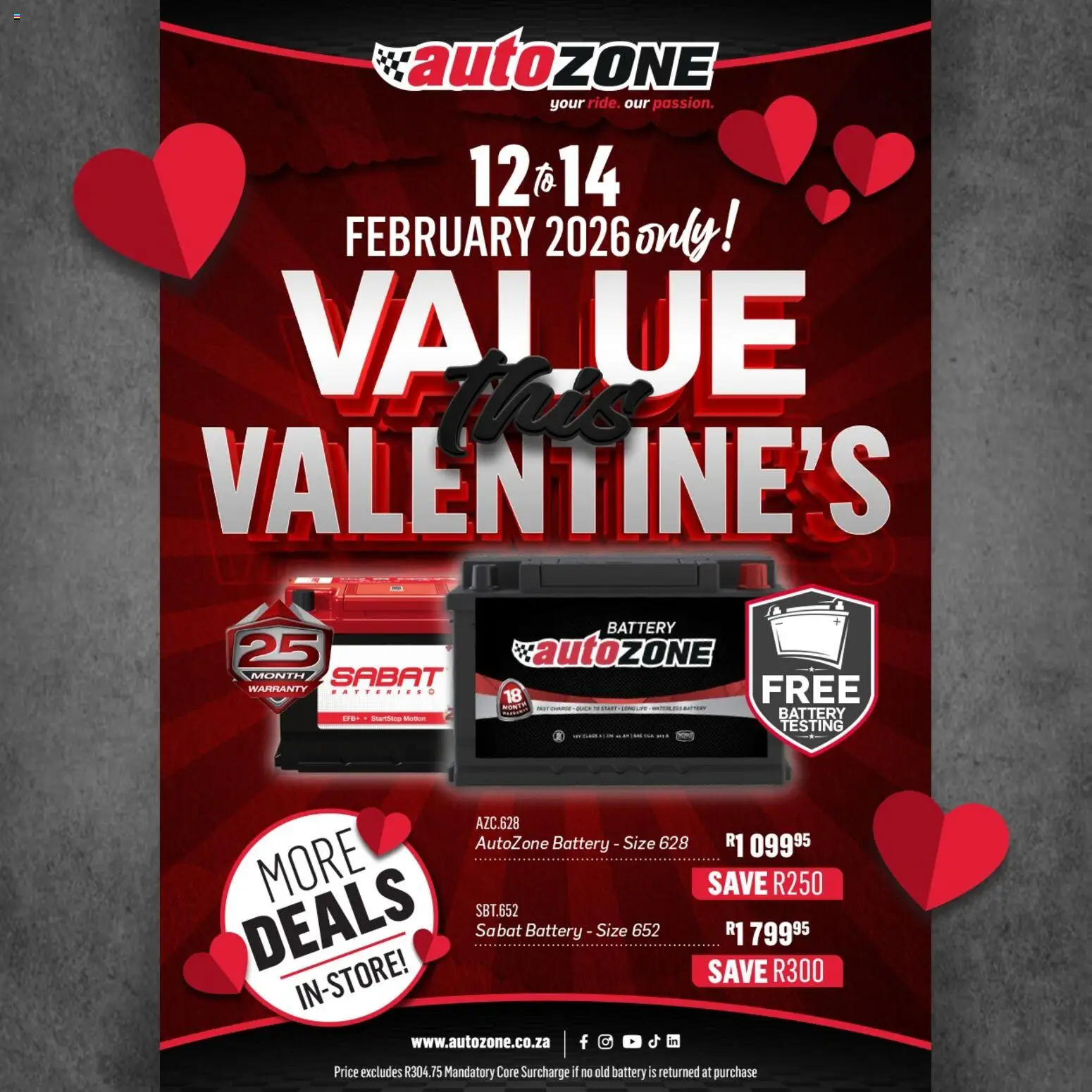 New AutoZone catalogue – valid from 12.02.2026 | Page: 1 | Products: Battery