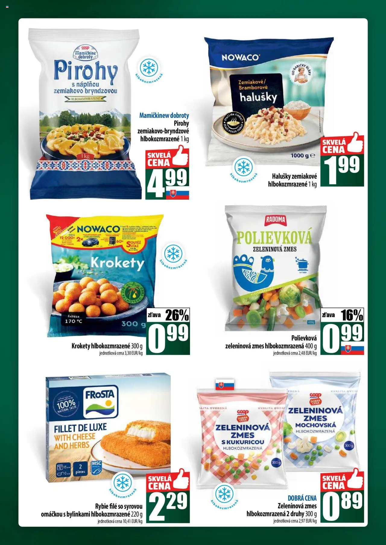 Nové COOP Jednota akcie – leták je platný od 02.10.2025 | Strana: 16 | Produkty: Fritéza, Pirohy