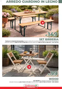 Anteprima del volantino Conforama volantino Giardino valido a partire dal 19.03.2026 | Pagina: 47 | Prodotti: Set birreria, Tavolo