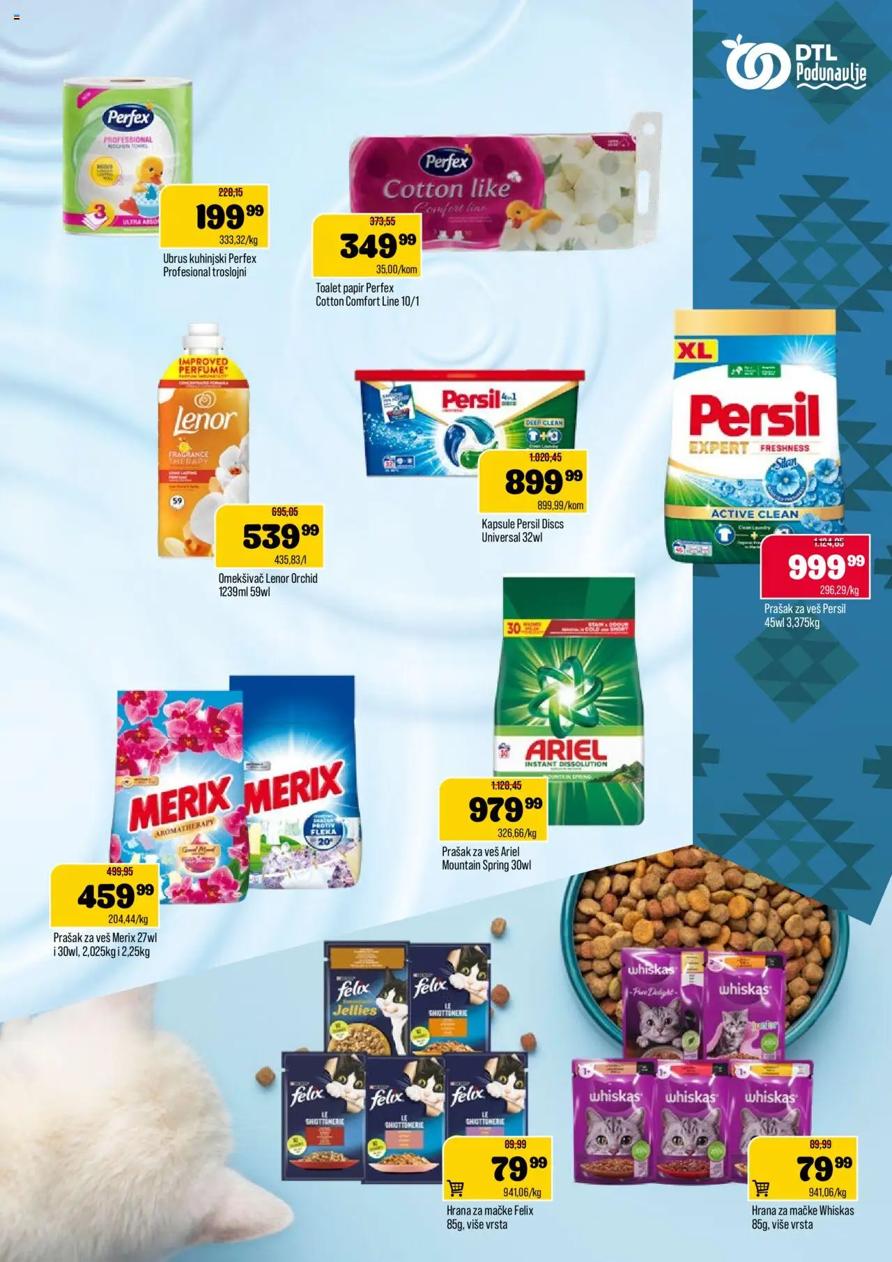 Podunavlje katalog - važi od 24.09.2025 | Strana: 11 | Proizvode: Ariel, Lenor, Toalet papir, Persil