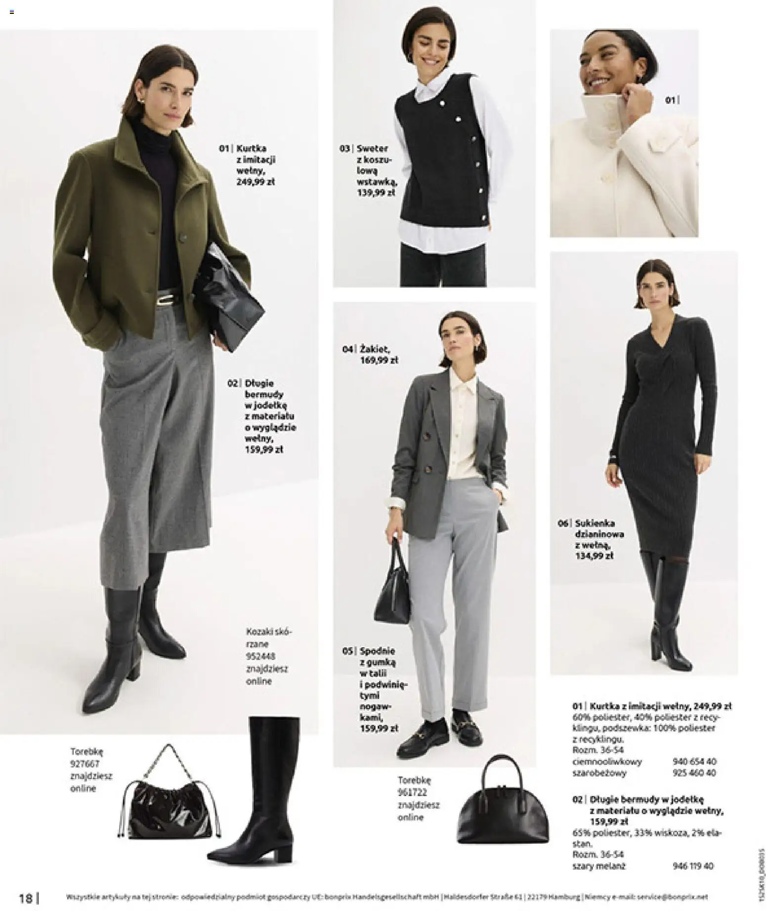 BonPrix Katalog - W Jesiennym Nastroju od 04.11.2025 | Strona: 20 | Produkty: Kurtka, Spodnie, Sukienka