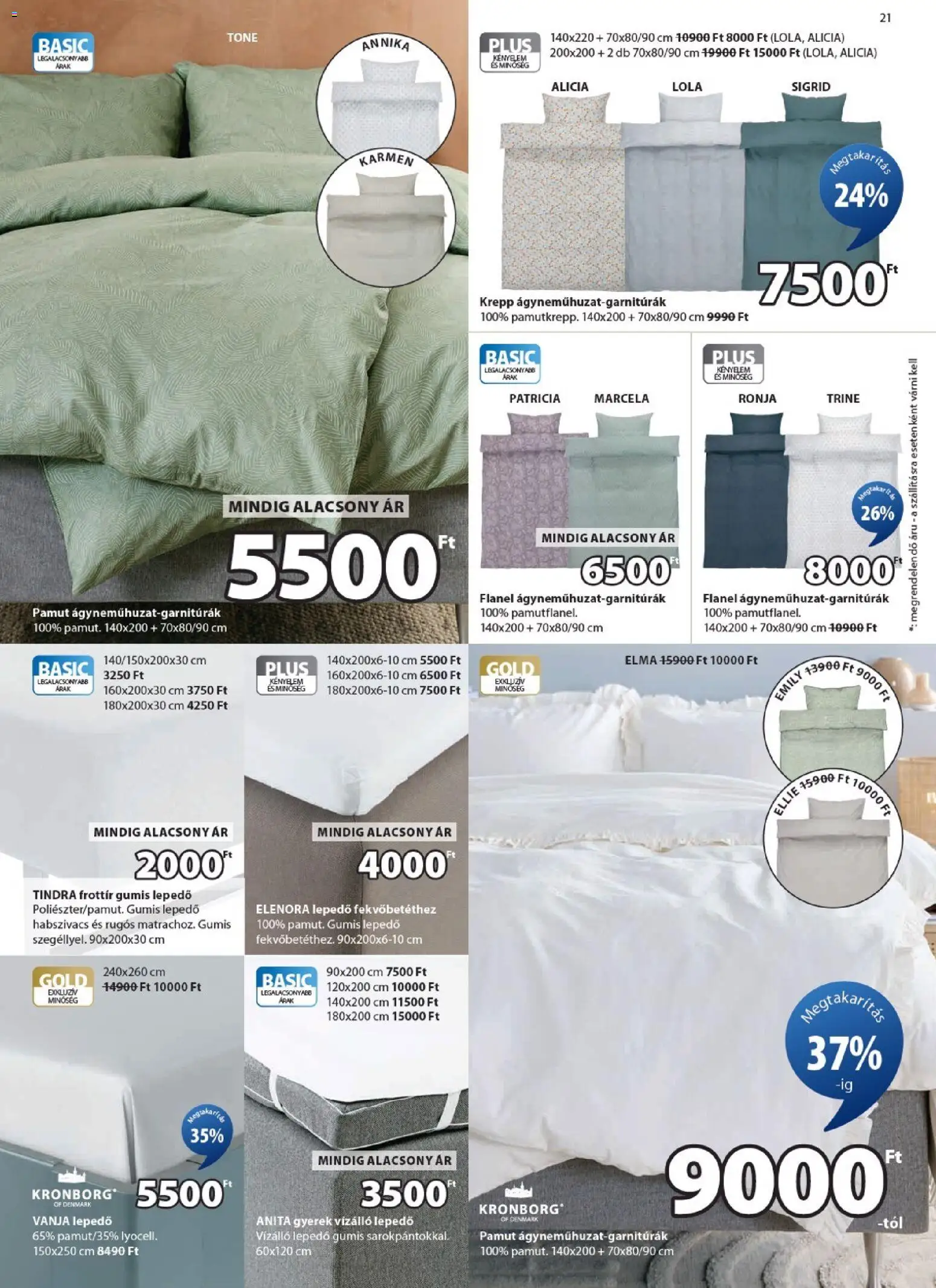 JYSK akciós ujság - amely érvényes a következő dátumtól: 31.12.2025 | Oldal: 21 | Termékek: Gumis lepedő, Lepedő