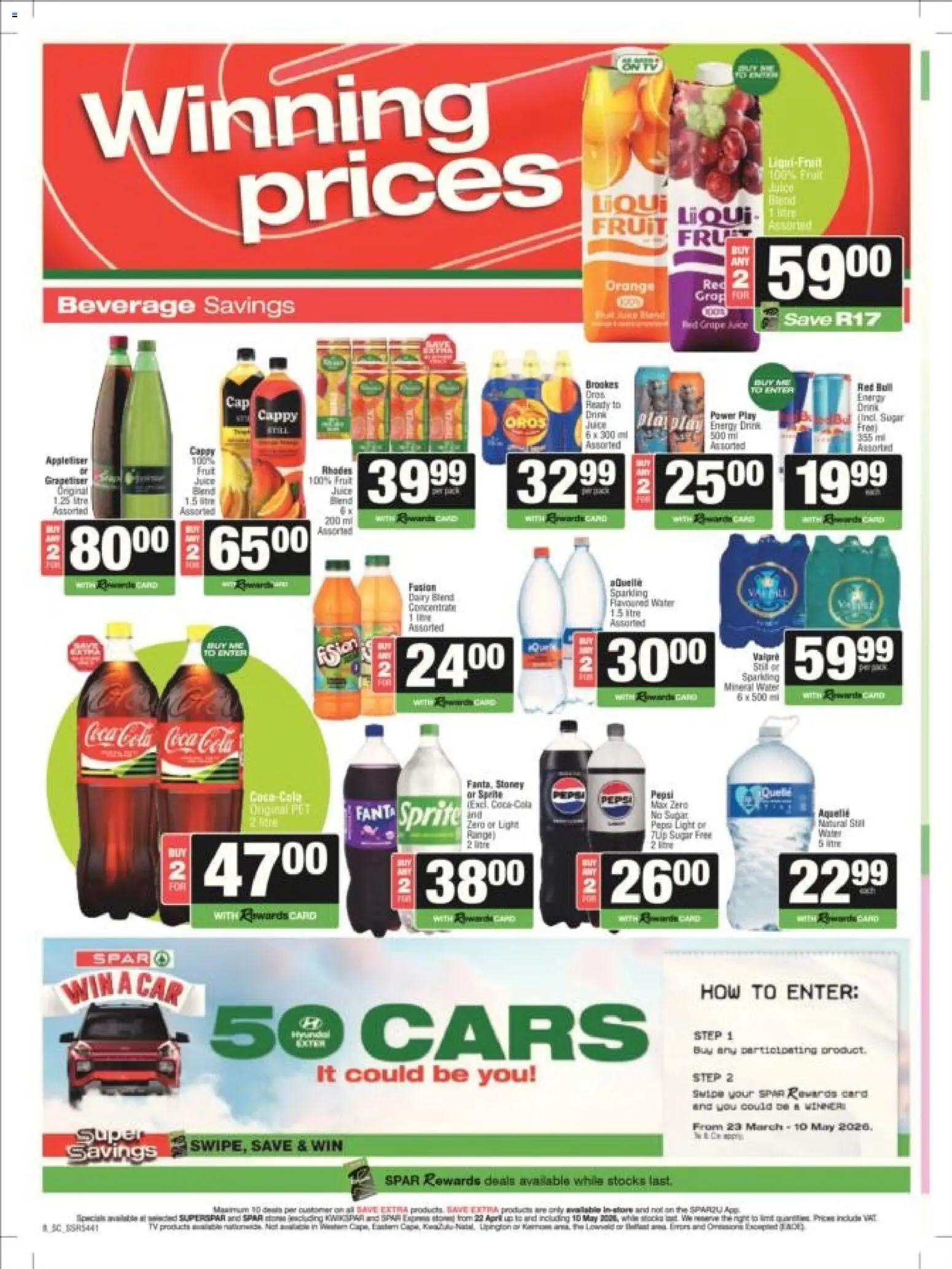 New Spar catalogue – valid from 22.04.2026 | Page: 9 | Products: Juice, Sprite, Fruit, Sugar