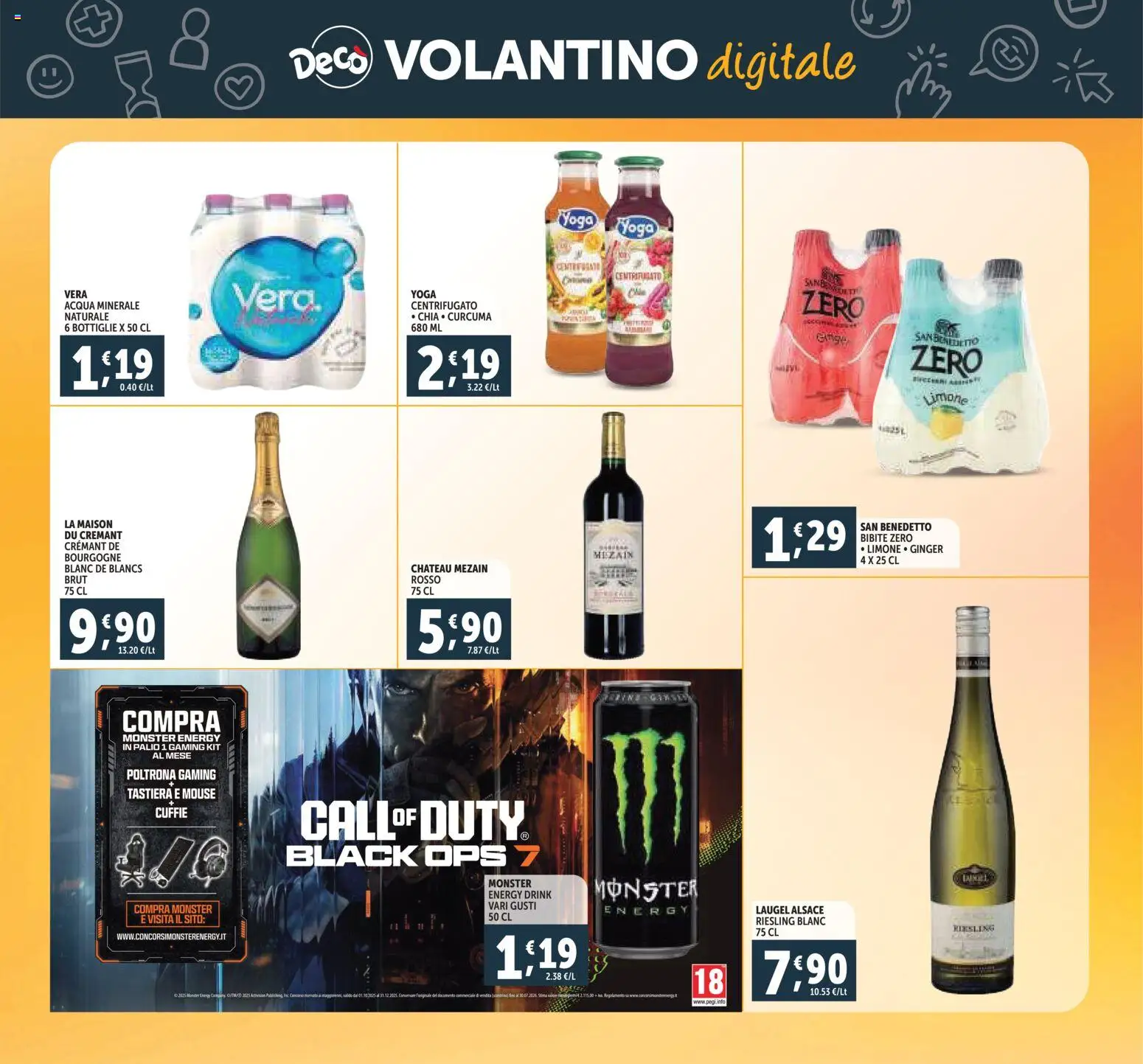 Volantino Decò del 20.11.2025 | Pagina: 29 | Prodotti: Bibite, Mouse, Acqua minerale, Poltrona