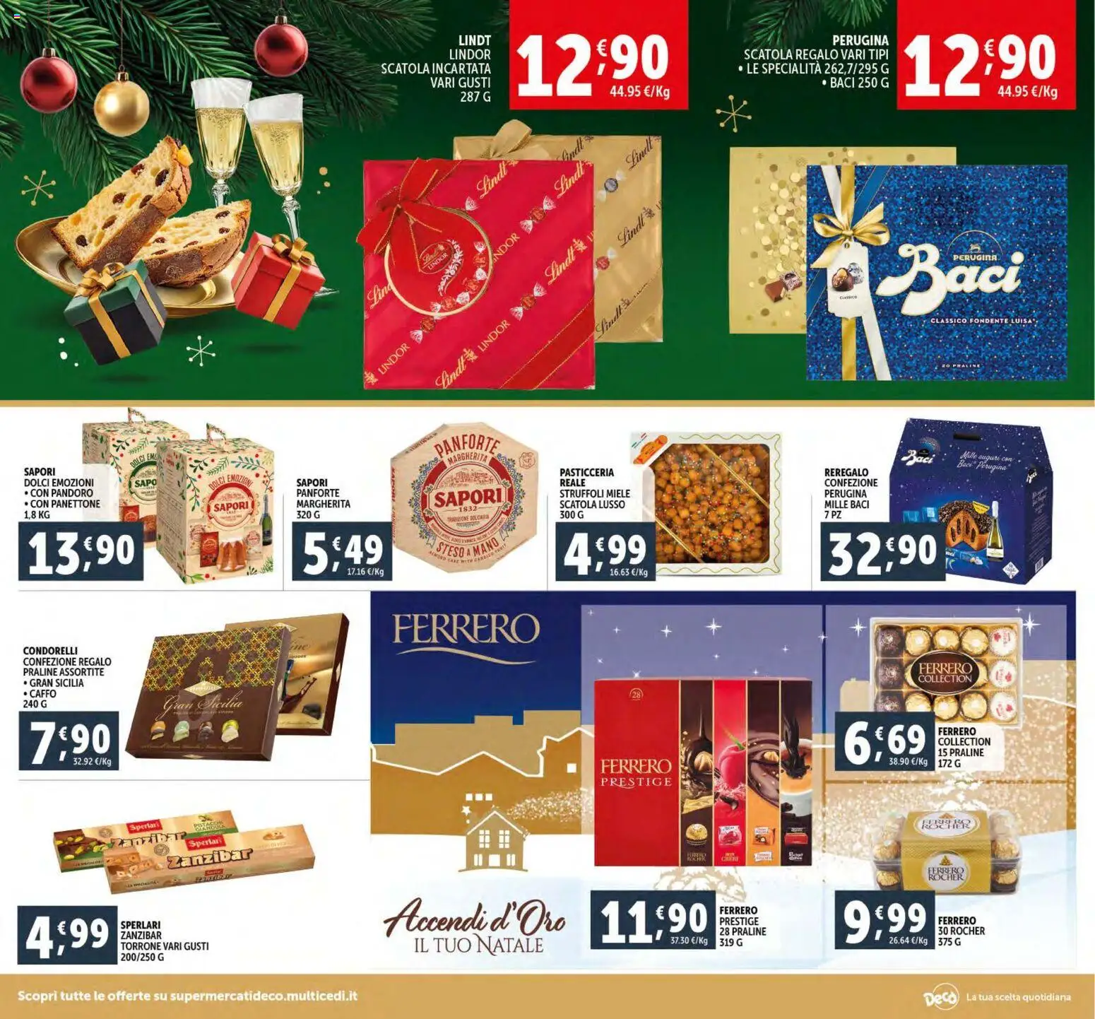 Volantino Decò del 15.12.2025 | Pagina: 4 | Prodotti: Pandoro, Panettone, Miele, Scatola