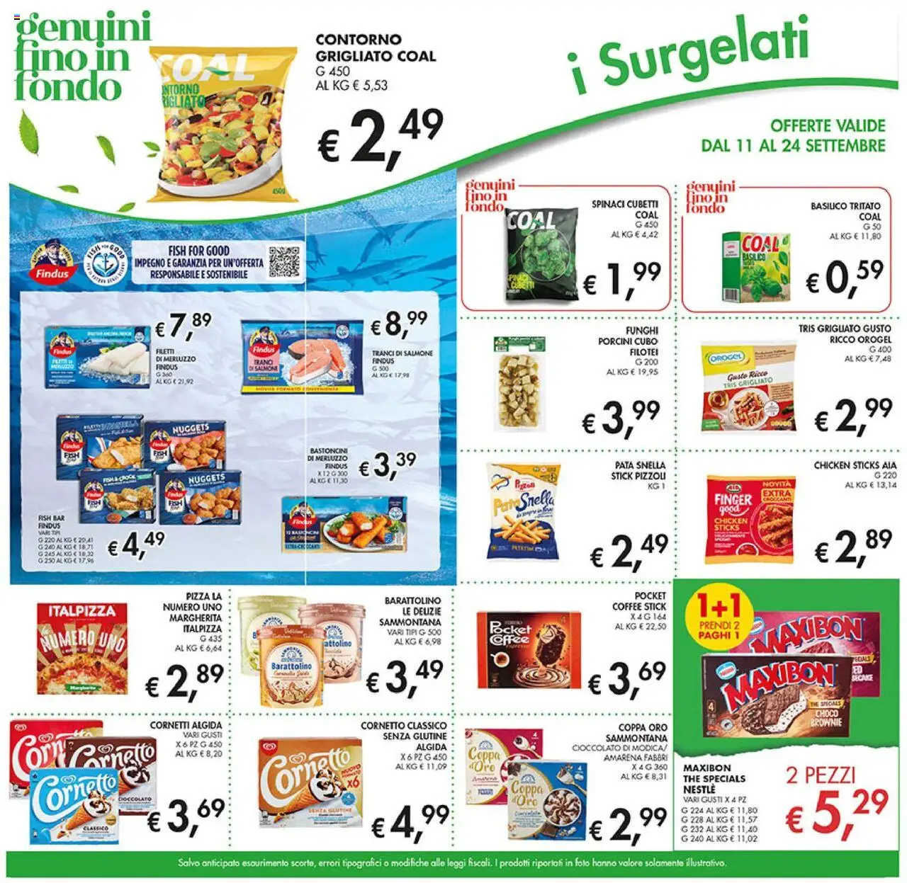 Volantino Coal del 11.09.2025 | Pagina: 9 | Prodotti: Pizza, Cornetto, Merluzzo, Nuggets