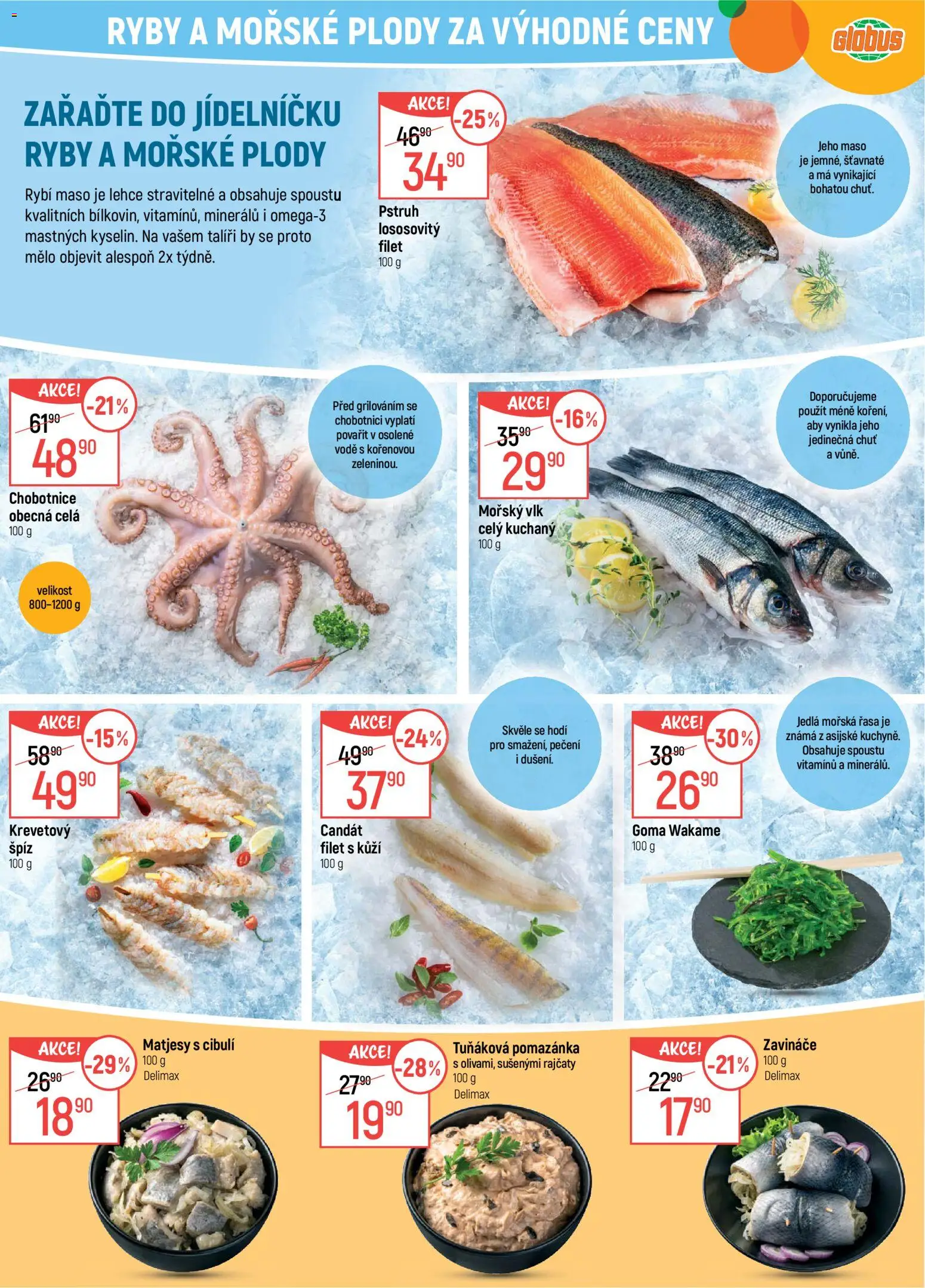 Globus leták - Karlovy Vary od 25.03.2026 | Strana: 12 | Produkty: Špíz, Tuňáková pomazánka, Ryby, Filet