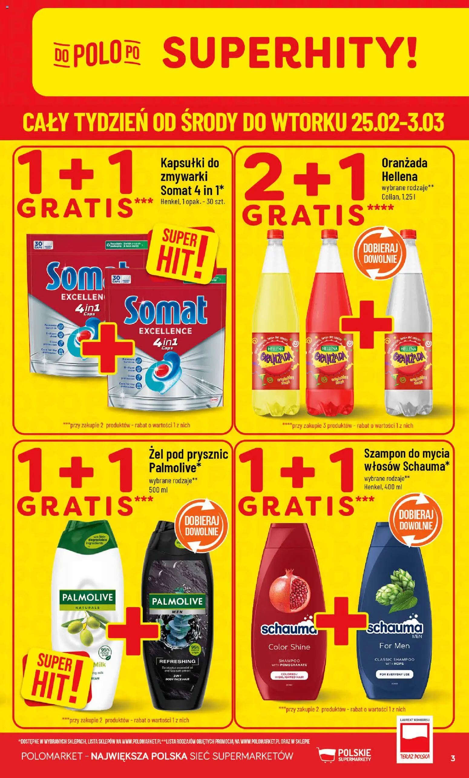 POLOmarket Gazetka od 25.02.2026 | Strona: 3 | Produkty: Prysznic, Szampon, Body, Żel pod prysznic