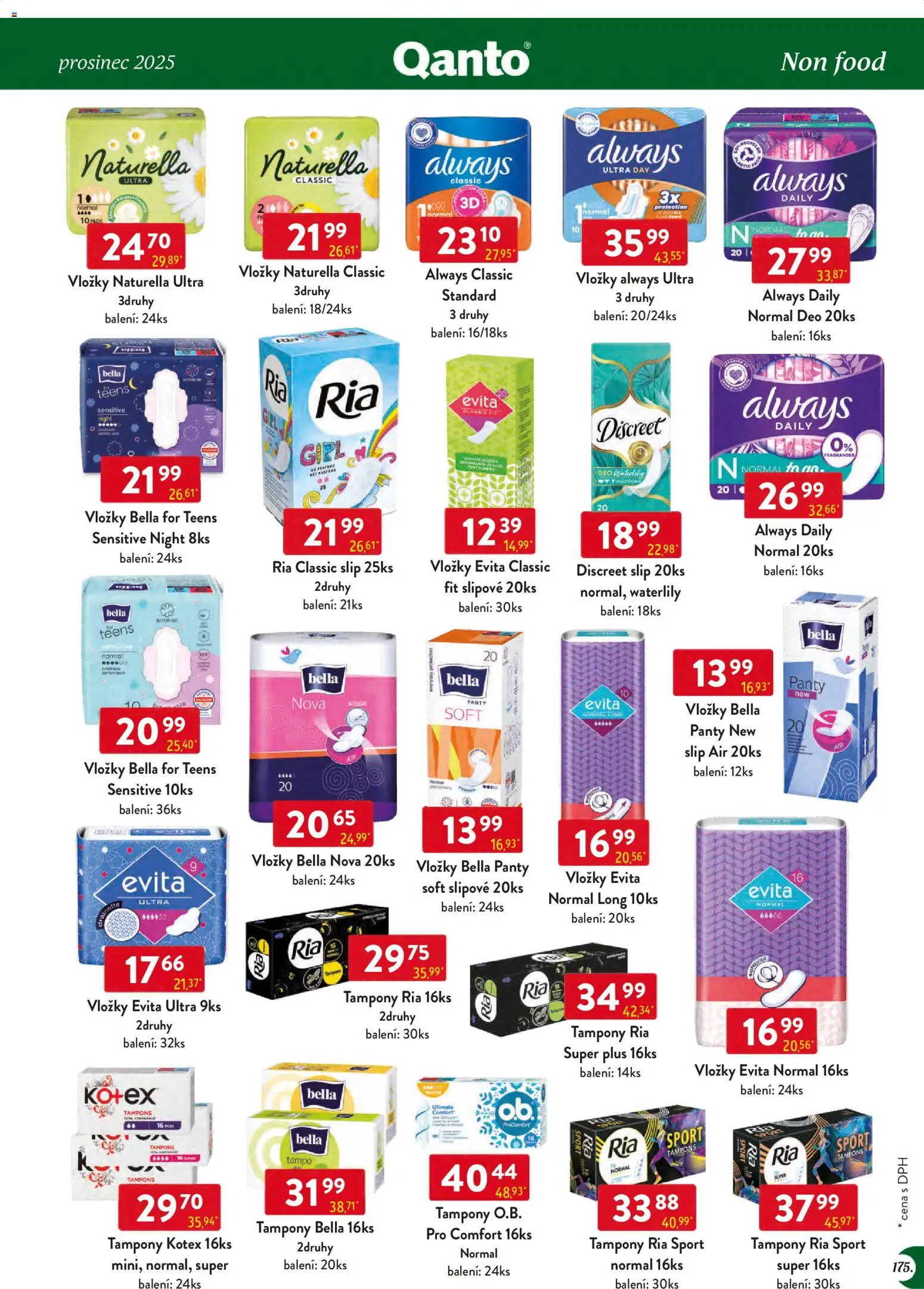 Astur & Qanto leták - Velkoobchod 12/2025 od 01.12.2025 | Strana: 175 | Produkty: Vložky, Tampony