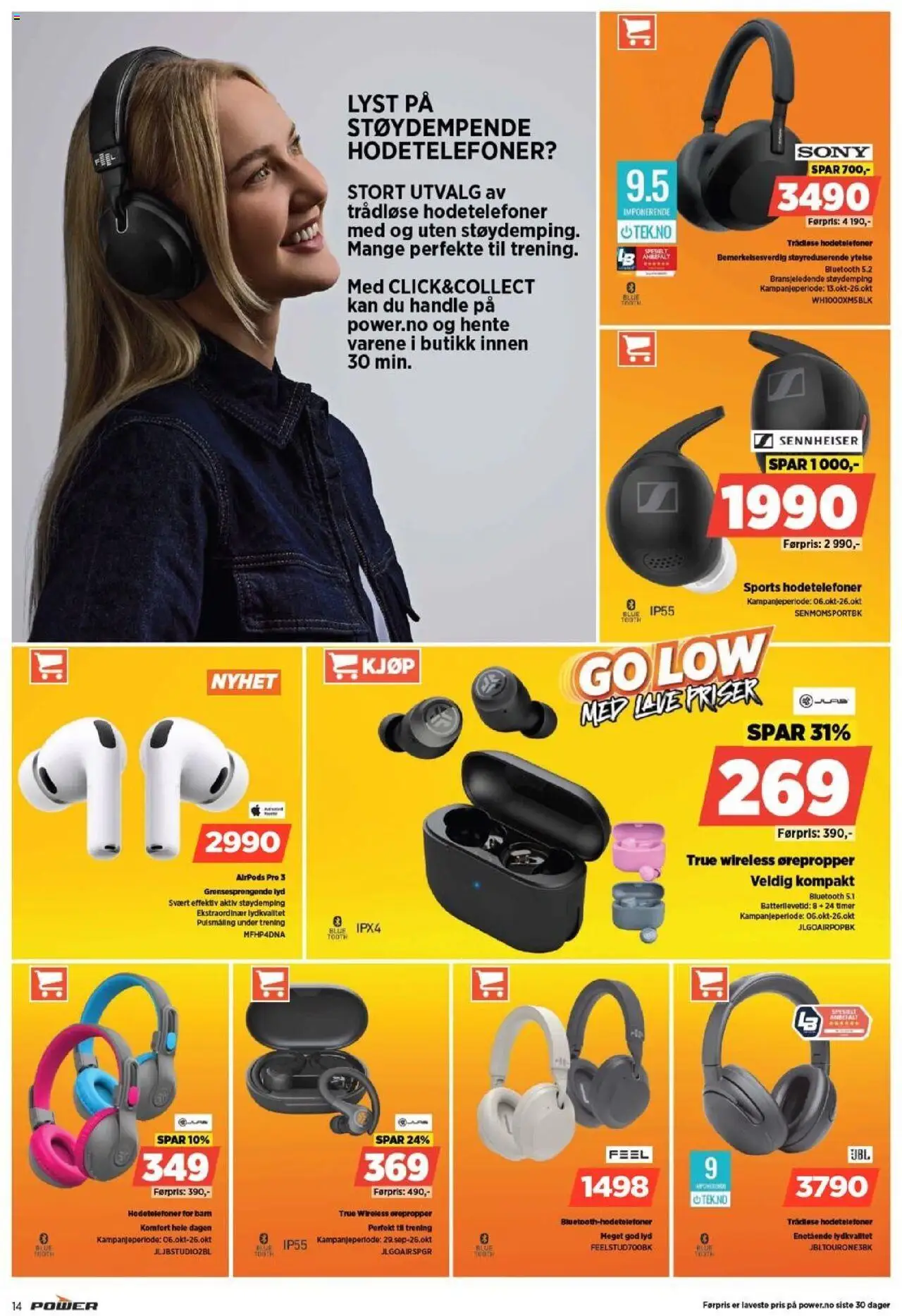 {H1} | Side: 14 | Produkter: Clémentine, Lyd, Hodetelefoner, Ørepropper