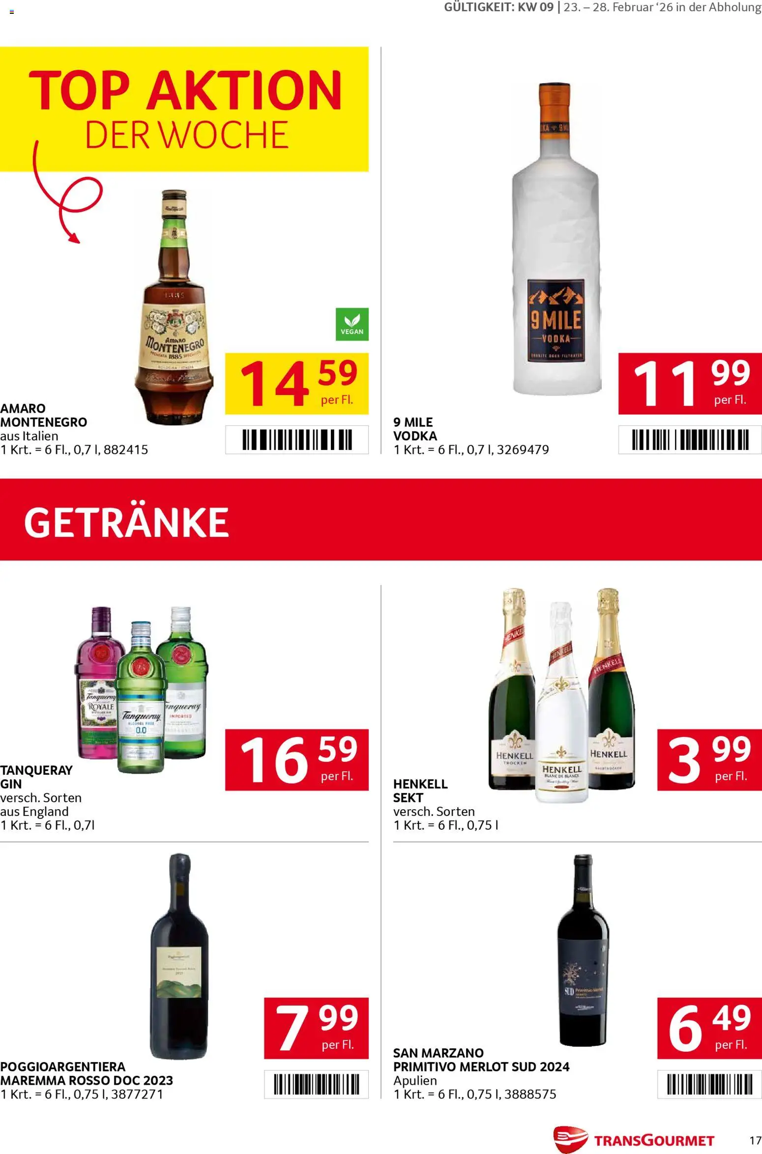 Transgourmet Flugblatt gültig ab 23.02.2026 | Seite: 17