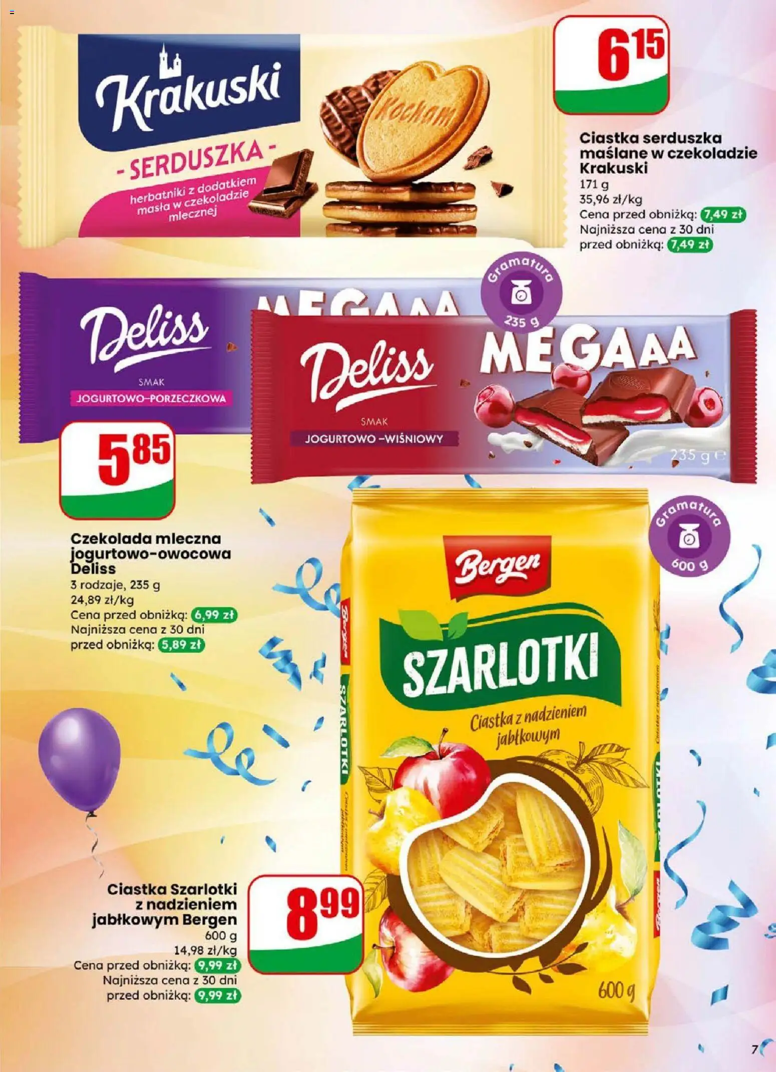 Dino Gazetka od 31.12.2025 | Strona: 7 | Produkty: Czekolada mleczna, Herbatniki, Czekolada, Ciastka
