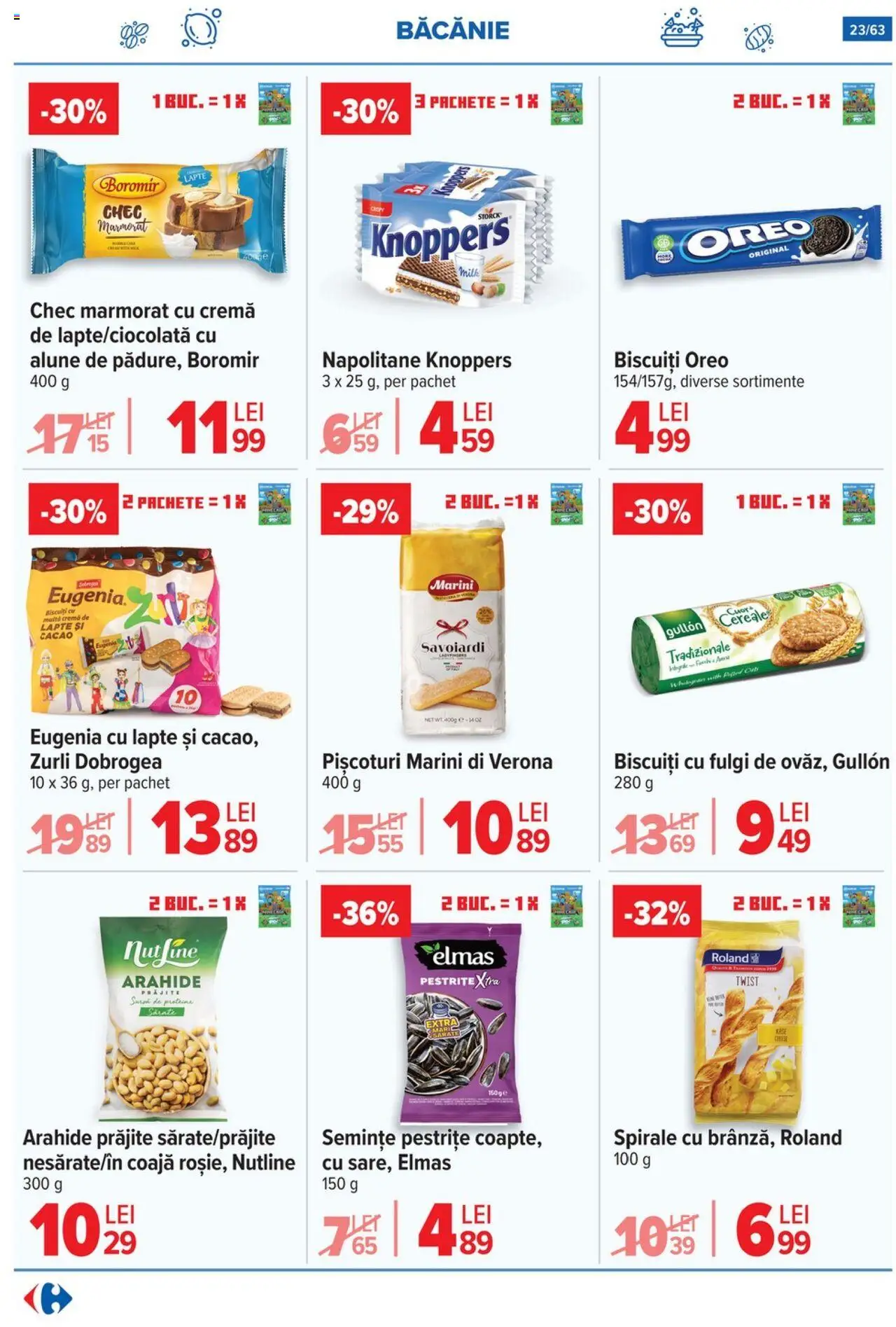 Noul catalog Carrefour – valabil de la 17.09.2025 | Pagină: 23 | Produse: Semințe, Cremă, Cacao, Biscuiți