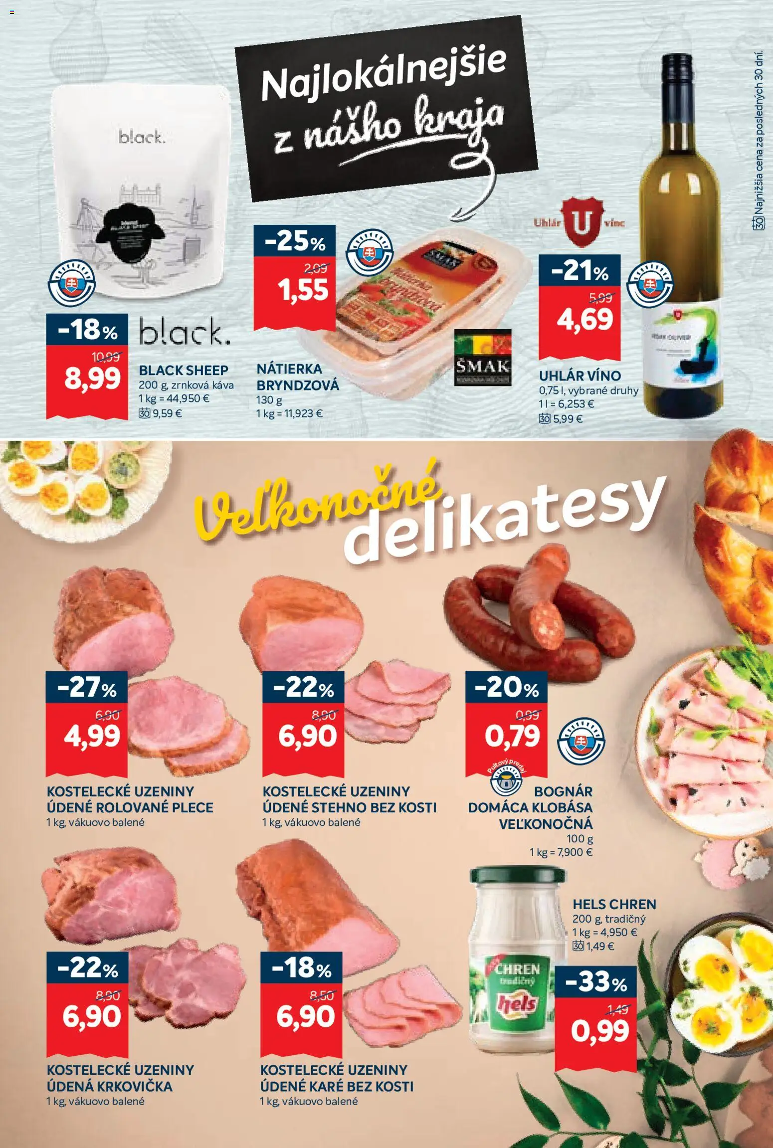 Nové Kraj akcie – leták je platný od 26.03.2026 | Strana: 5 | Produkty: Chren, Káva, Krkovička, Zrnková káva