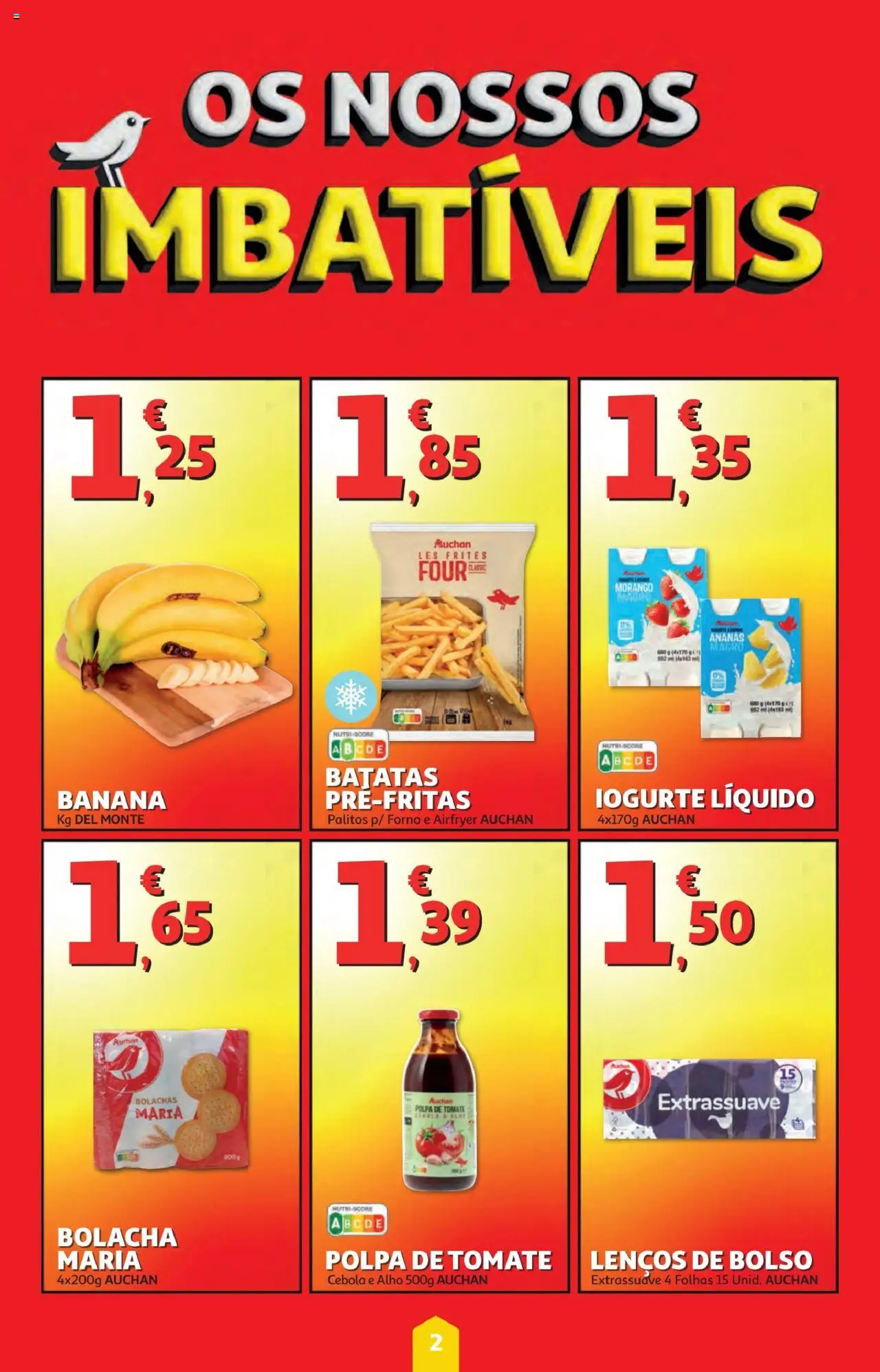 Minipreço folheto │ válido de 18.09.2025 | Página: 2 | Produtos: Forno, Banana, Bolachas, Iogurte liquido