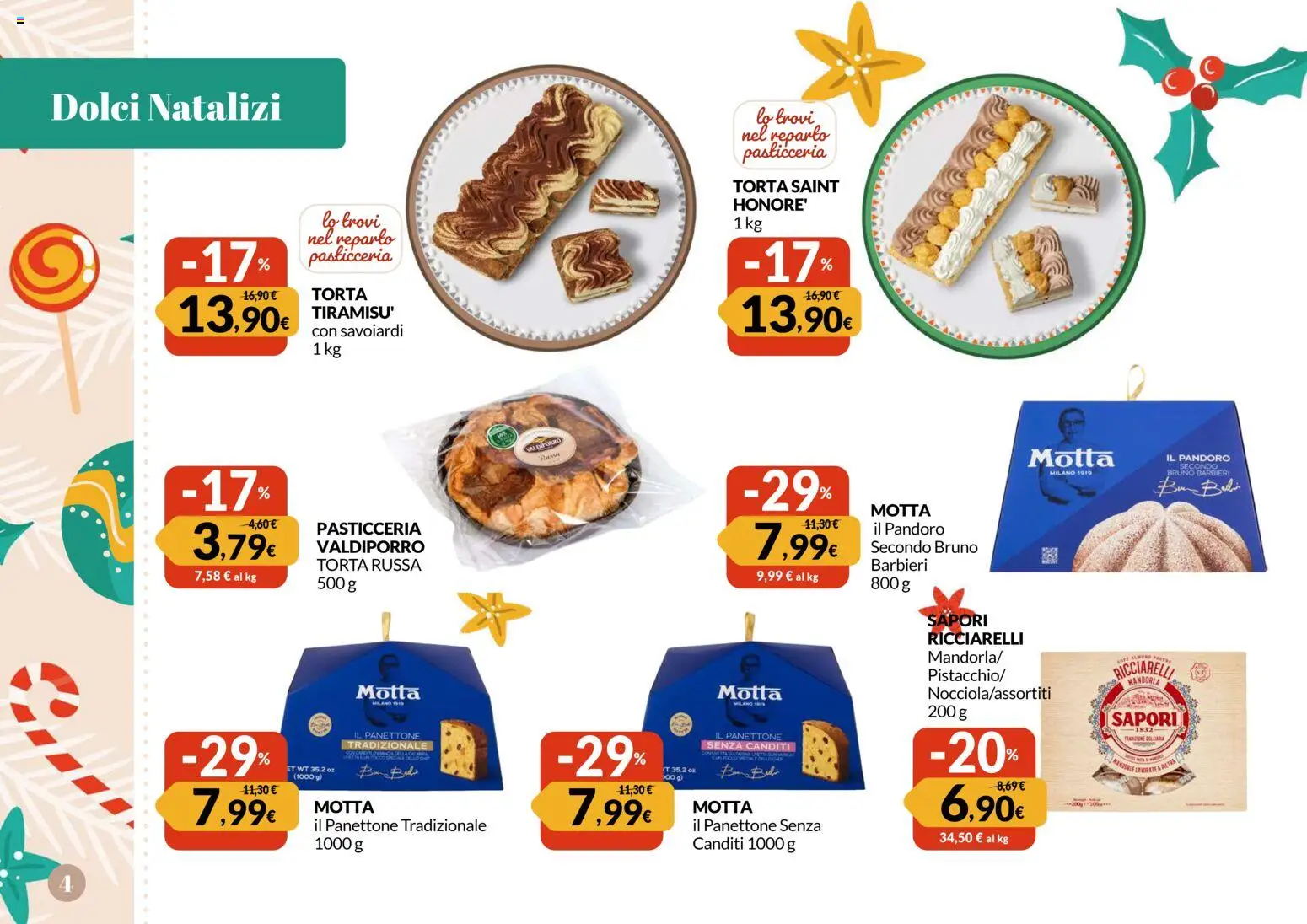 Volantino Famila del 24.11.2025 | Pagina: 4 | Prodotti: Pandoro, Panettone, Torta, Savoiardi