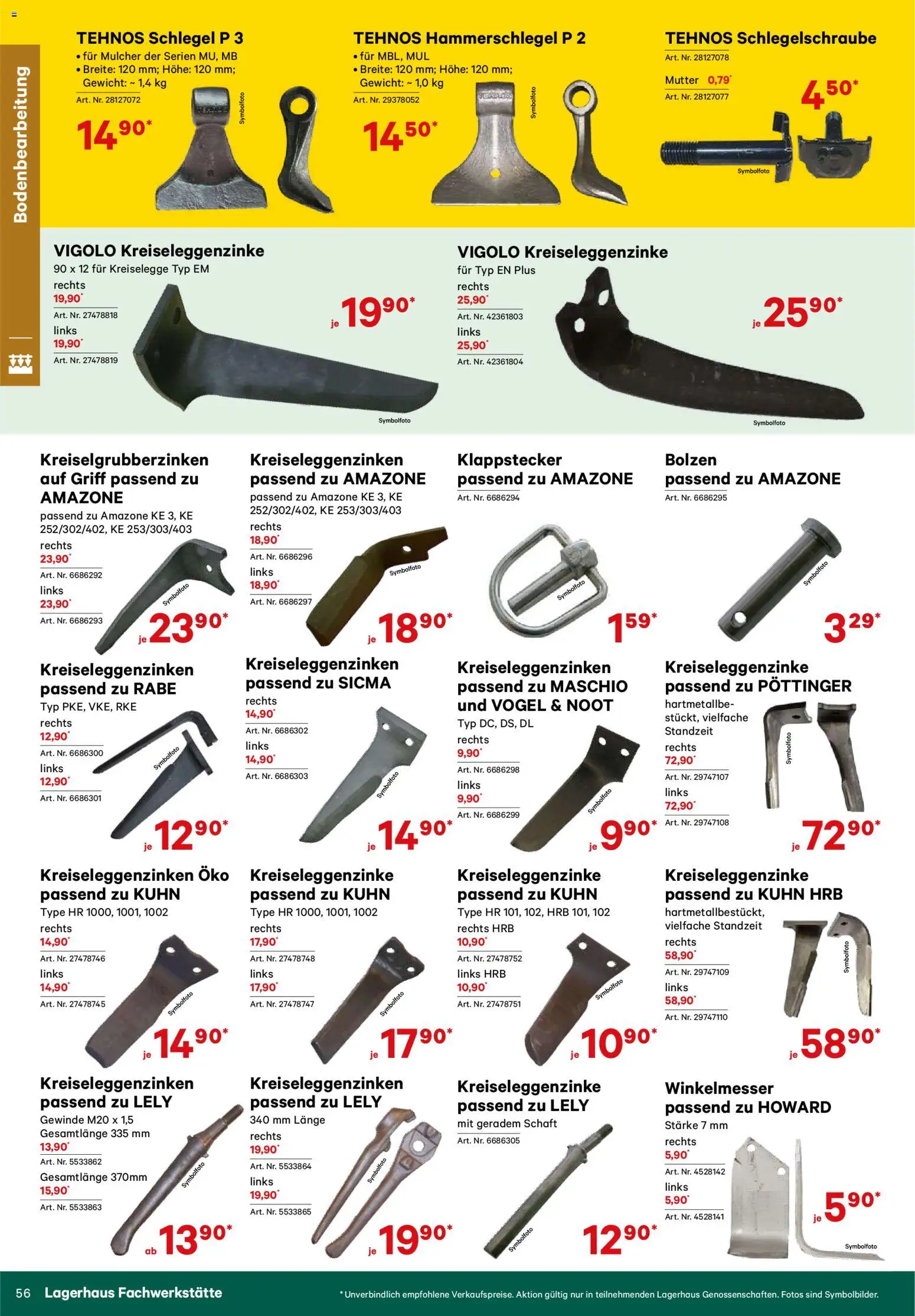 Lagerhaus Verschleißteile & Zubehör gültig ab 01.01.2026 | Seite: 56 | Produkte: Gewicht