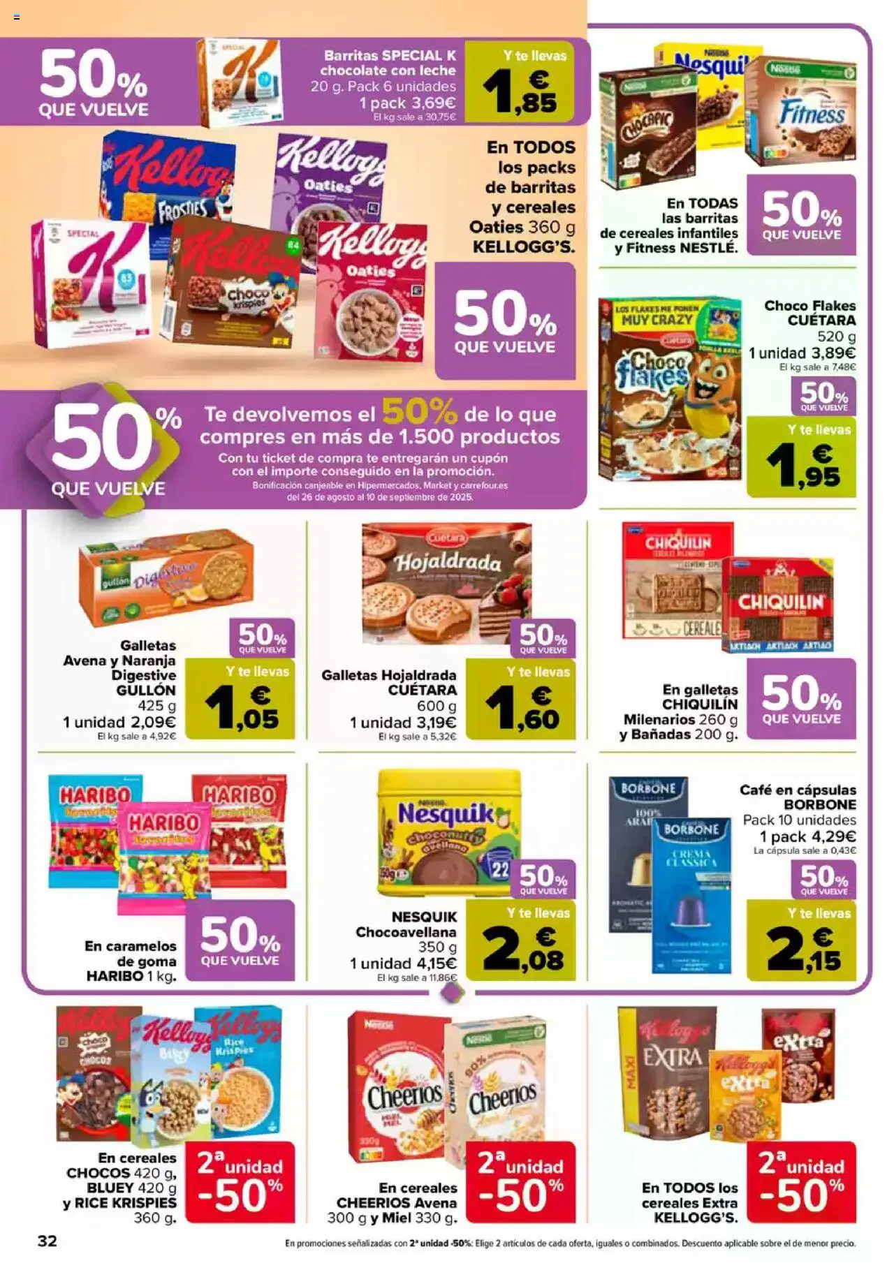 Carrefour folleto │ válido desde el 08.08.2025 | Página: 36 | Productos: Café, Chocolate, Té, Galletas