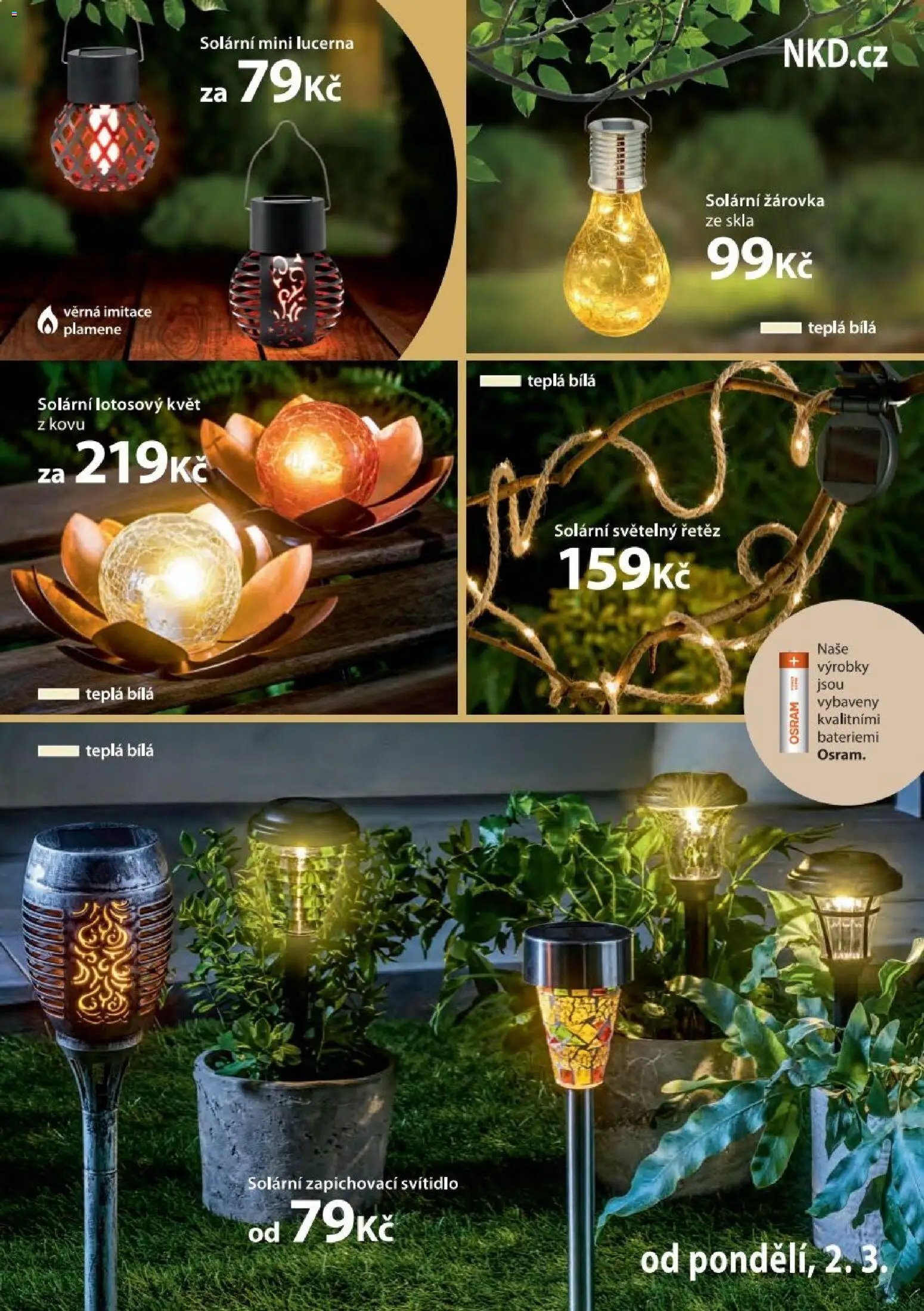 NKD leták - Solární týden od 02.03.2026 | Strana: 3 | Produkty: Lucerna, Světelný řetěz