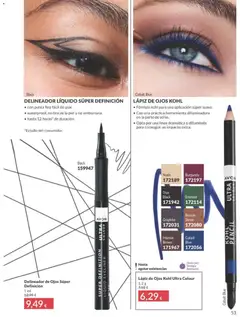 Vista previa DELINEADOR LÍQUIDO SÚPER DEFINICIÓN, con punta fina fácil de usar, waterproof, no tira de la piel y no emborrona, hasta 12 horas de duración válido desde el 01.04.2026 | Página: 53 | Productos: Delineador de ojos, Delineador