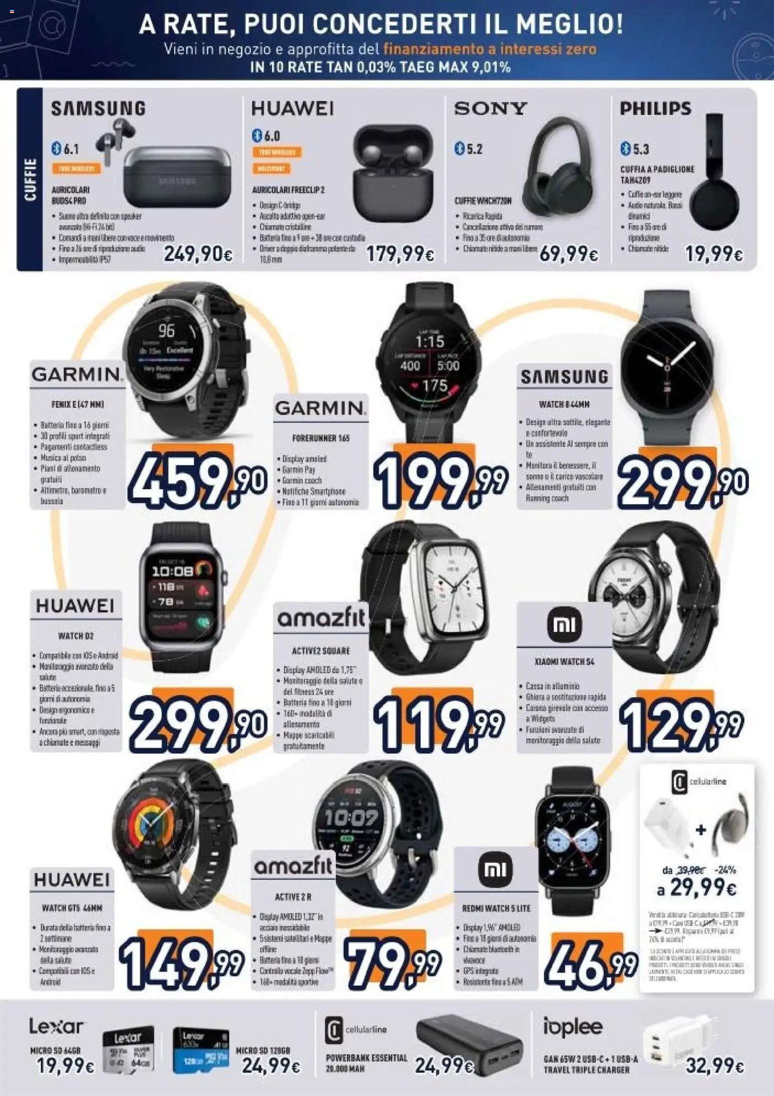 Volantino Unieuro del 03.04.2026 | Pagina: 29 | Prodotti: Auricolari, Smartphone, Cuffie, Samsung