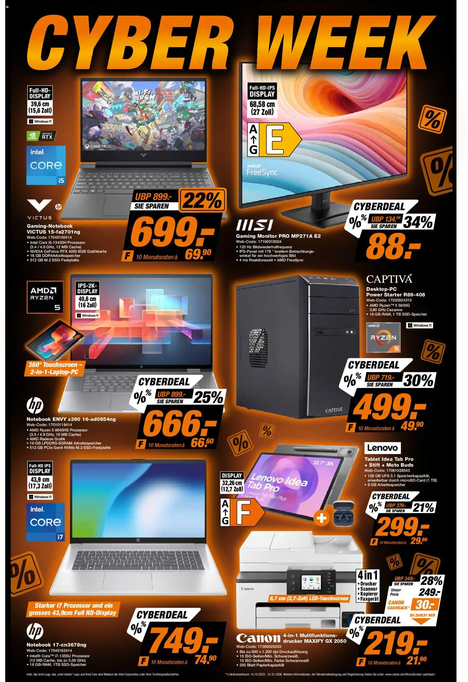 Expert - Cyber Monday – gültig ab 29.11.2025 | Seite: 2 | Produkte: Lenovo, Notebook, Tablet, Drucker
