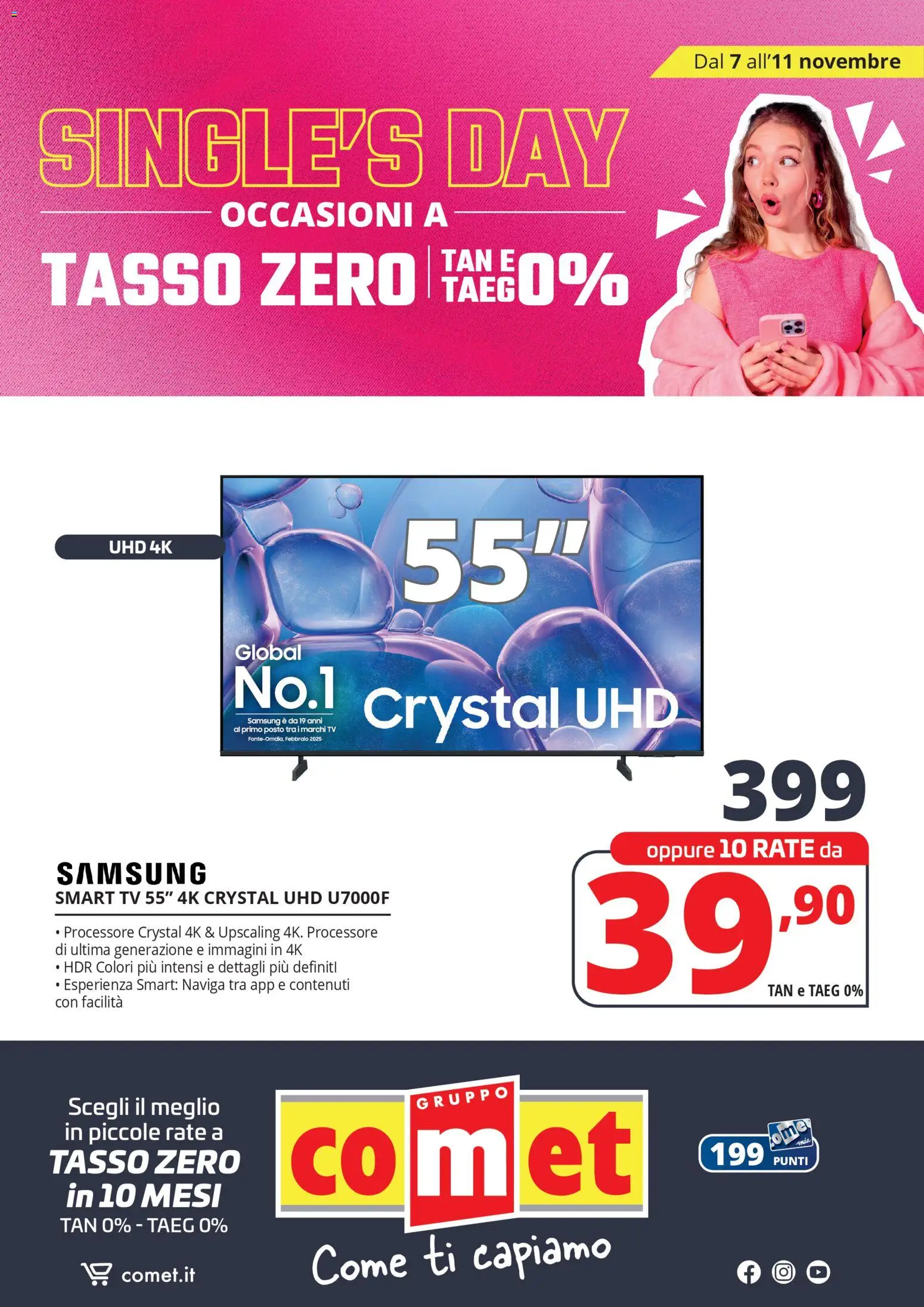 Volantino Comet del 07.11.2025 | Pagina: 38 | Prodotti: smart TV, TV, Samsung