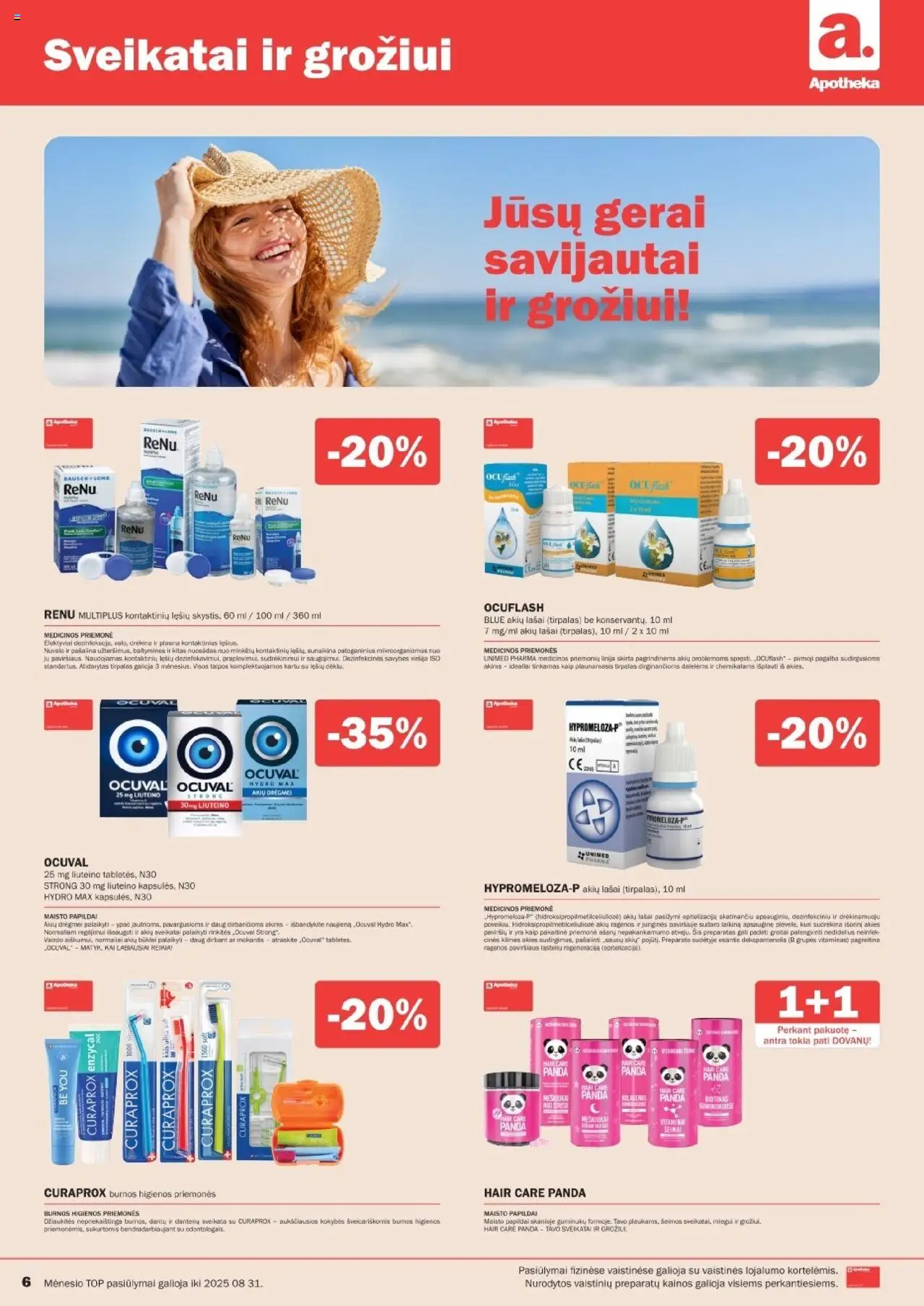 Apotheka - Leidinys│galioja nuo 01.08.2025 | Puslapis: 6 | Prekių: Vaizdo