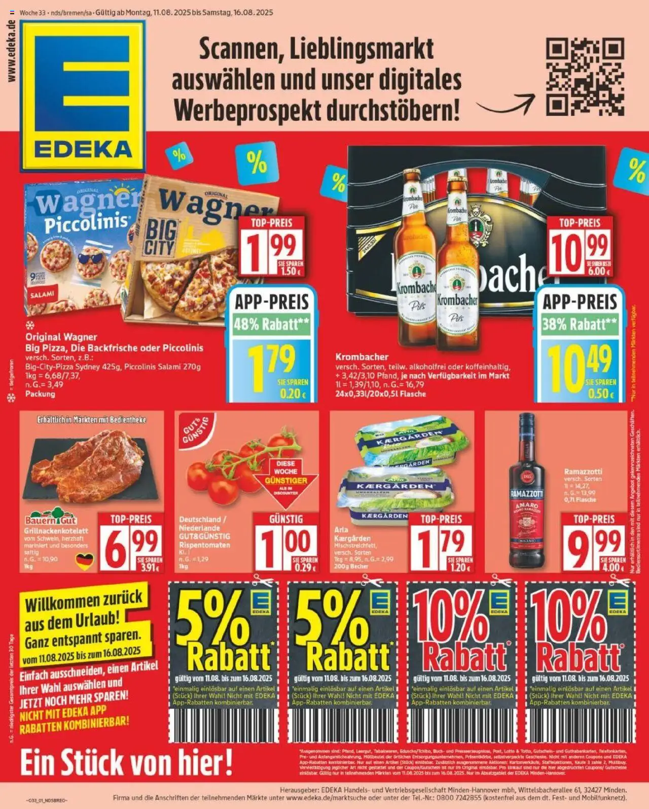 Edeka Prospekt 	 - gültig ab dem 11.08.2025 | Seite: 1
